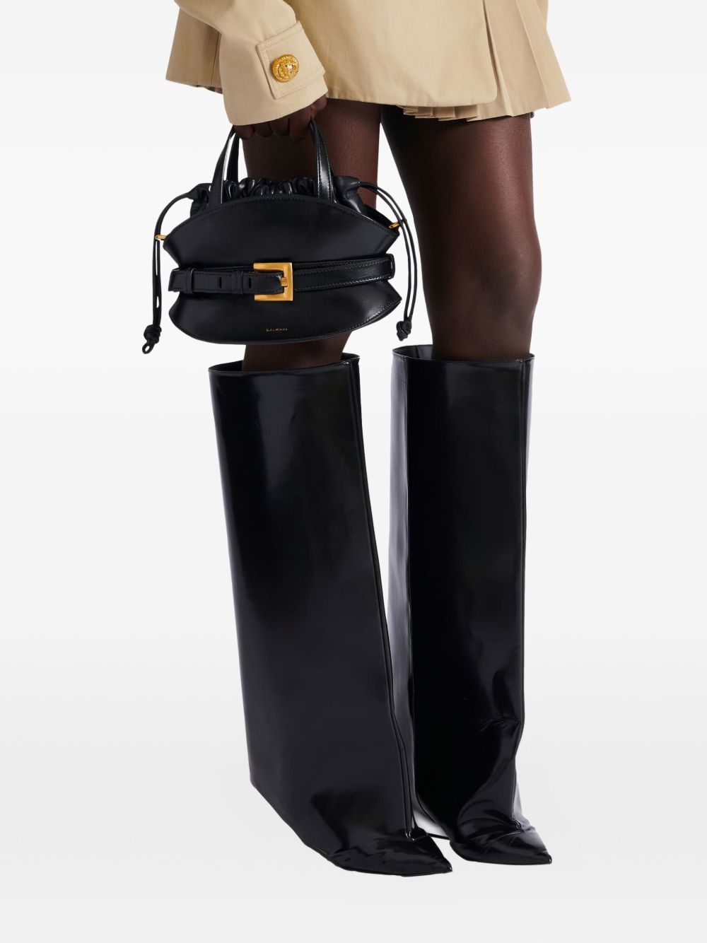 SHUFFLE MINI LEATHER SHOULDER BAG