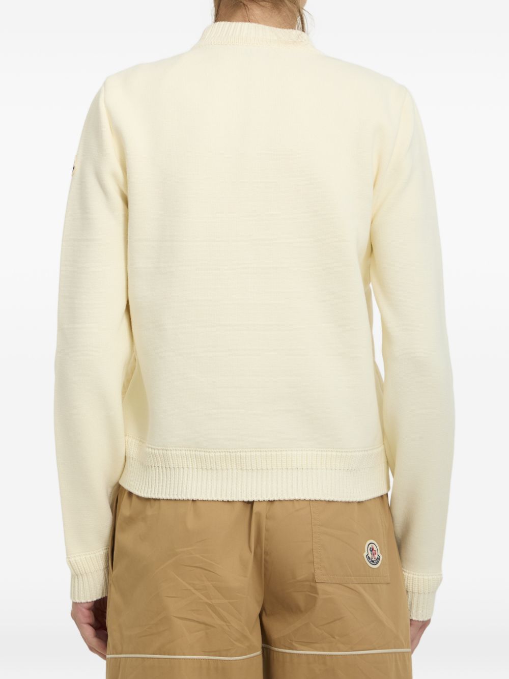 WOOL AND NYLON PADDED CARDIGAN
