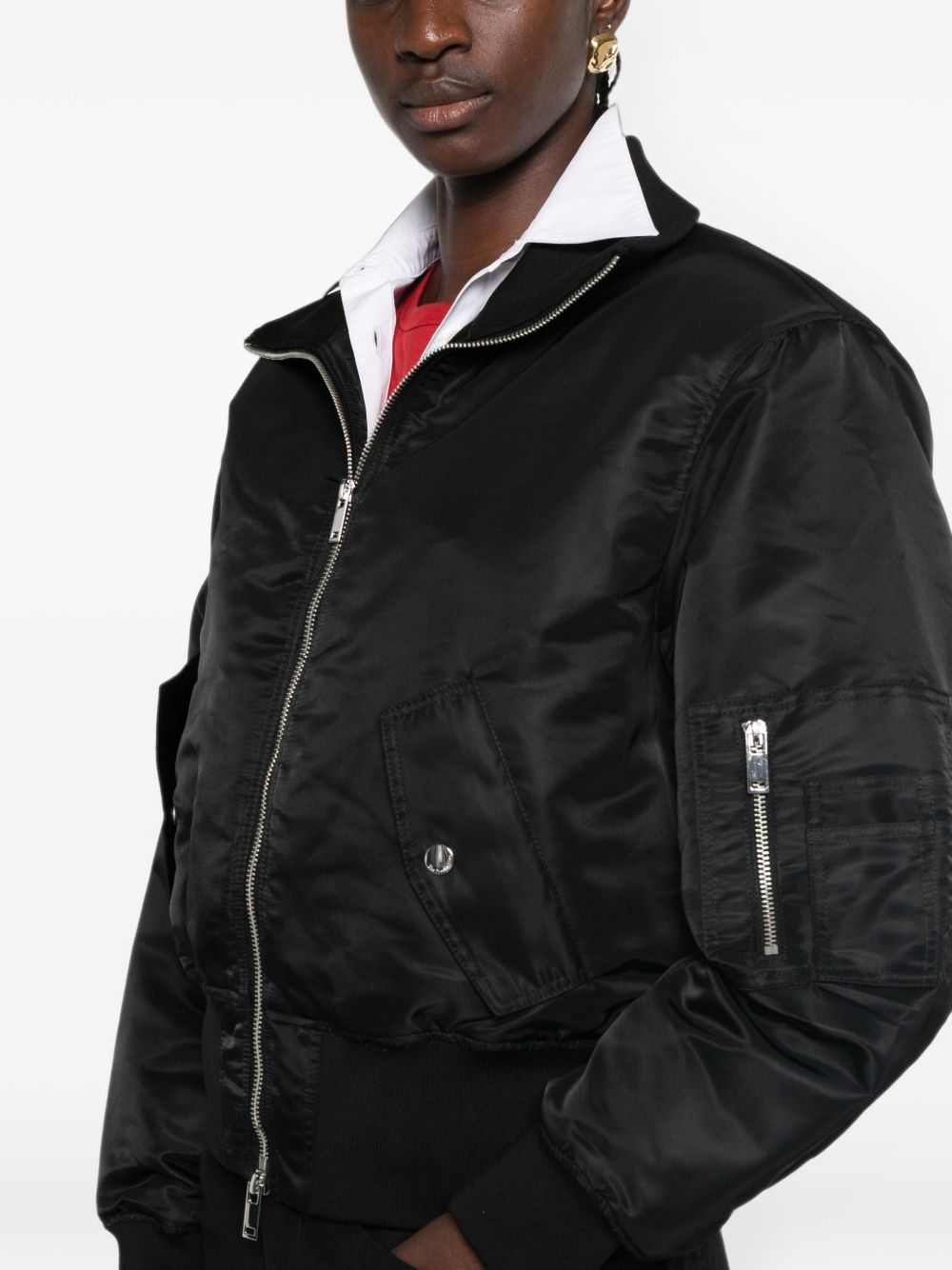 STORM NYLON CROPPED BOMBER JACKET