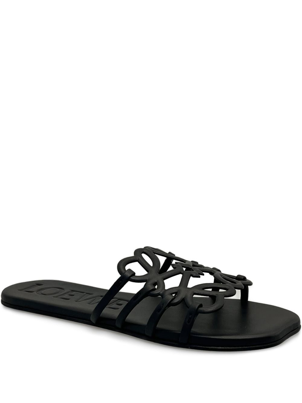 PETAL ANAGRAM LEATHER SANDALS