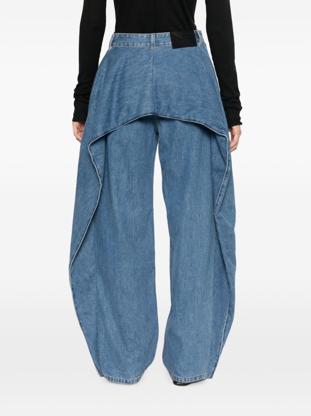 DRAPED DENIM JEANS