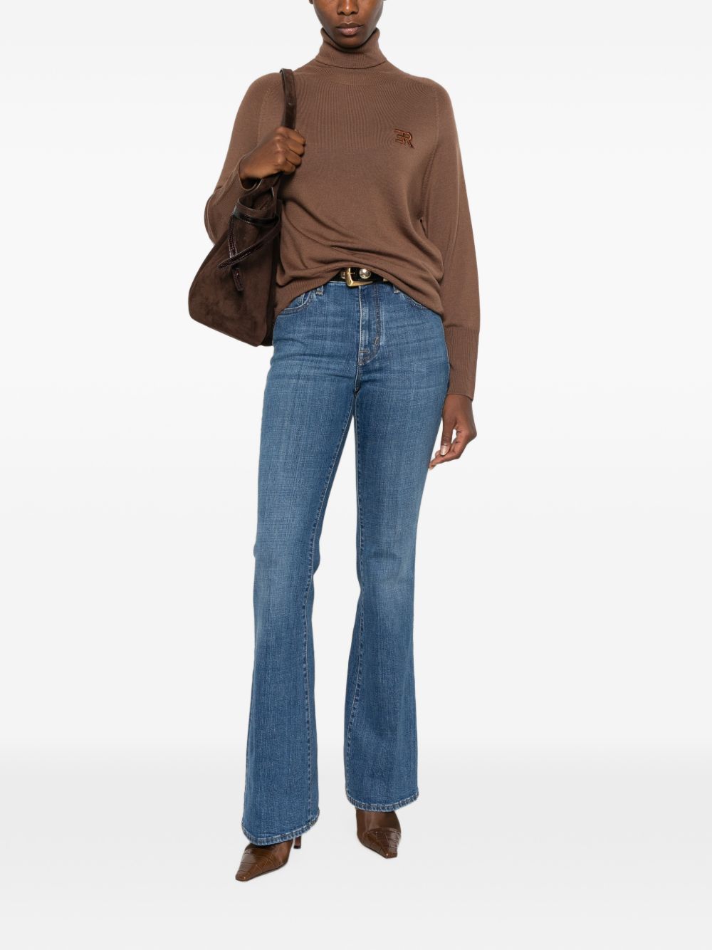 FLARED LEG DENIM JEANS