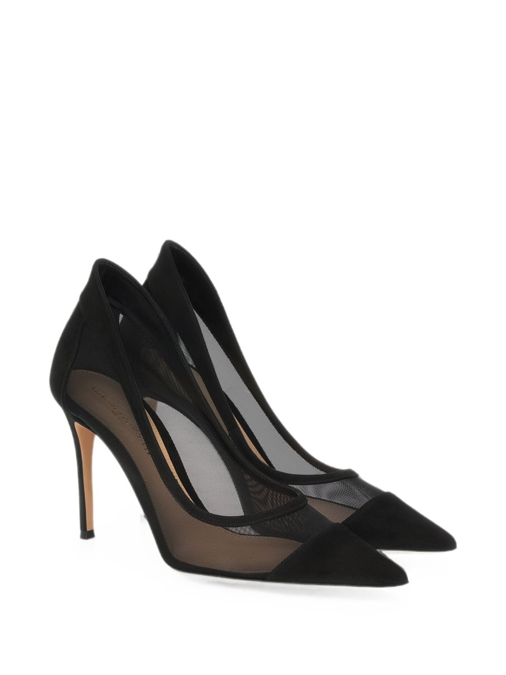 SUEDE AND MESH PUMPS