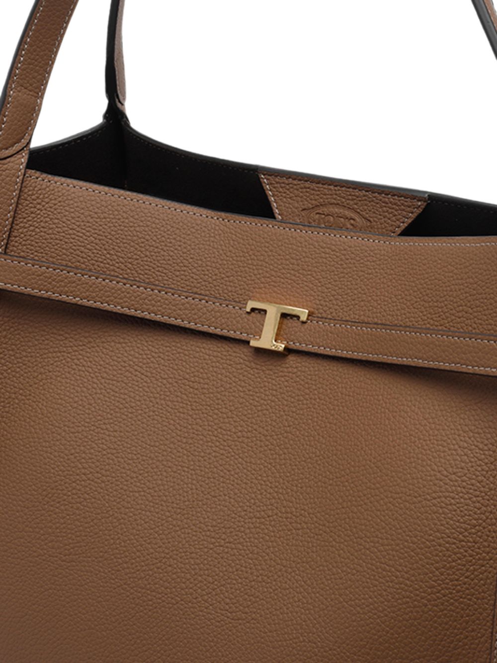 T TIMELESS MEDIUM LEATHER TOTE BAG