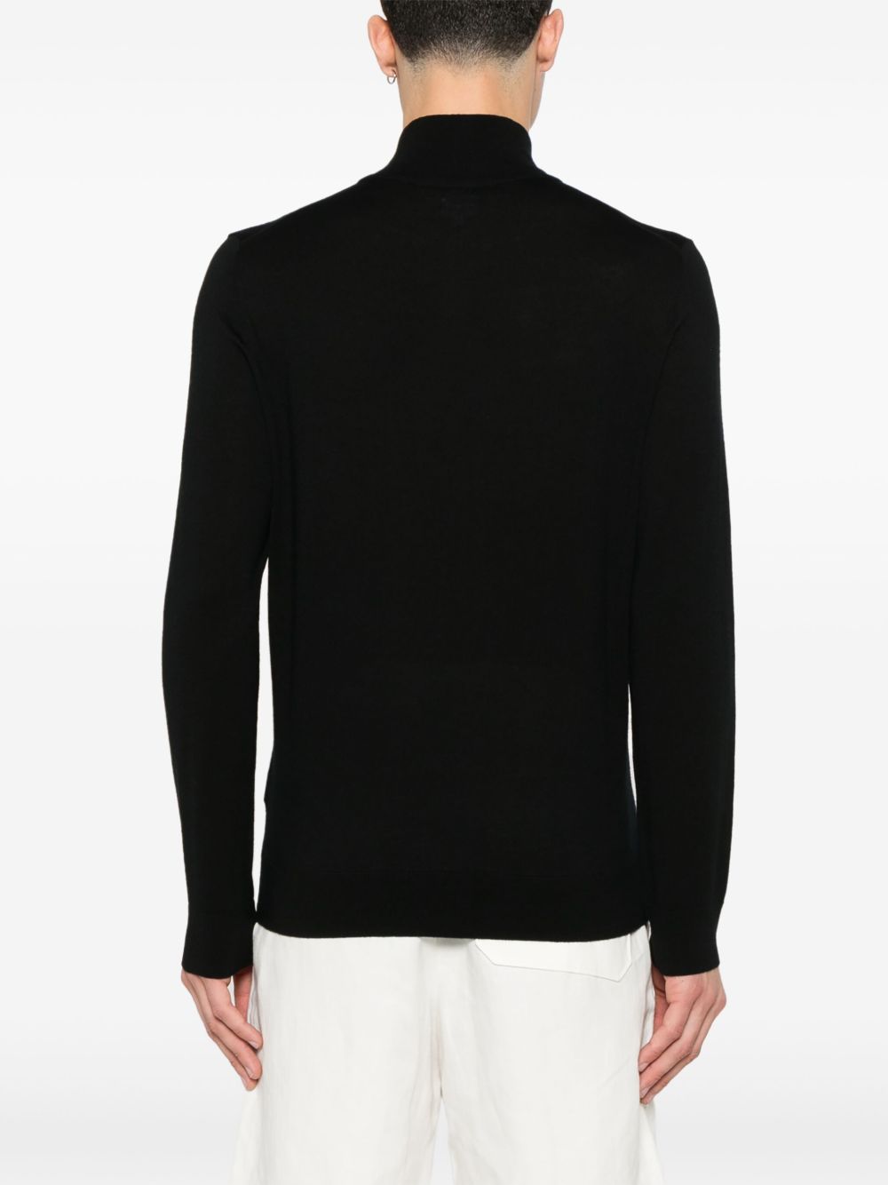 SIGNATURE STRIPE WOOL CARDIGAN