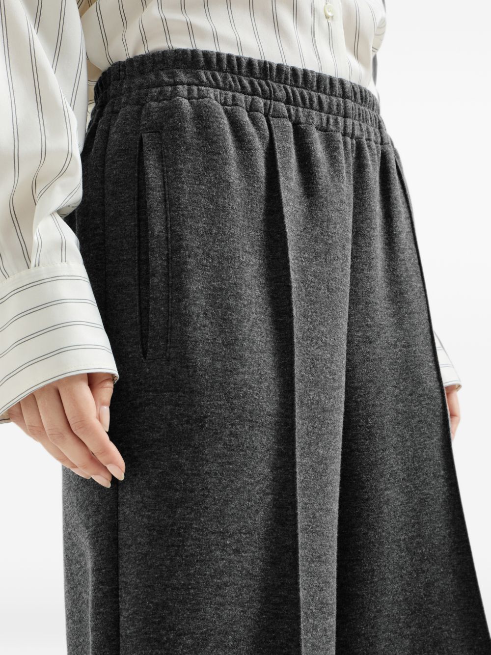 COTTON AND CASHMERE TROUSERS