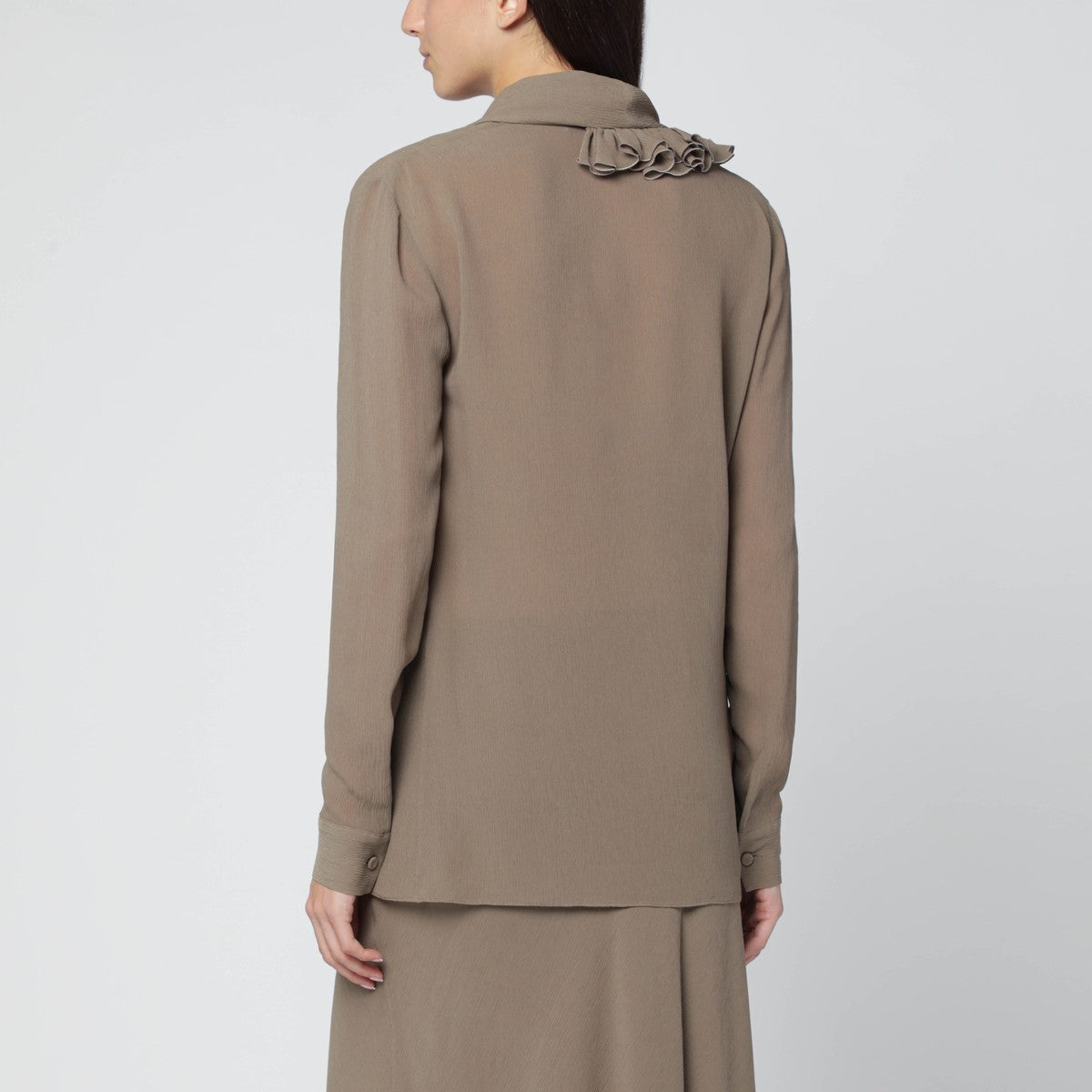 Alberta Ferretti Beige blouse with floral embroidery Alberta Ferretti 