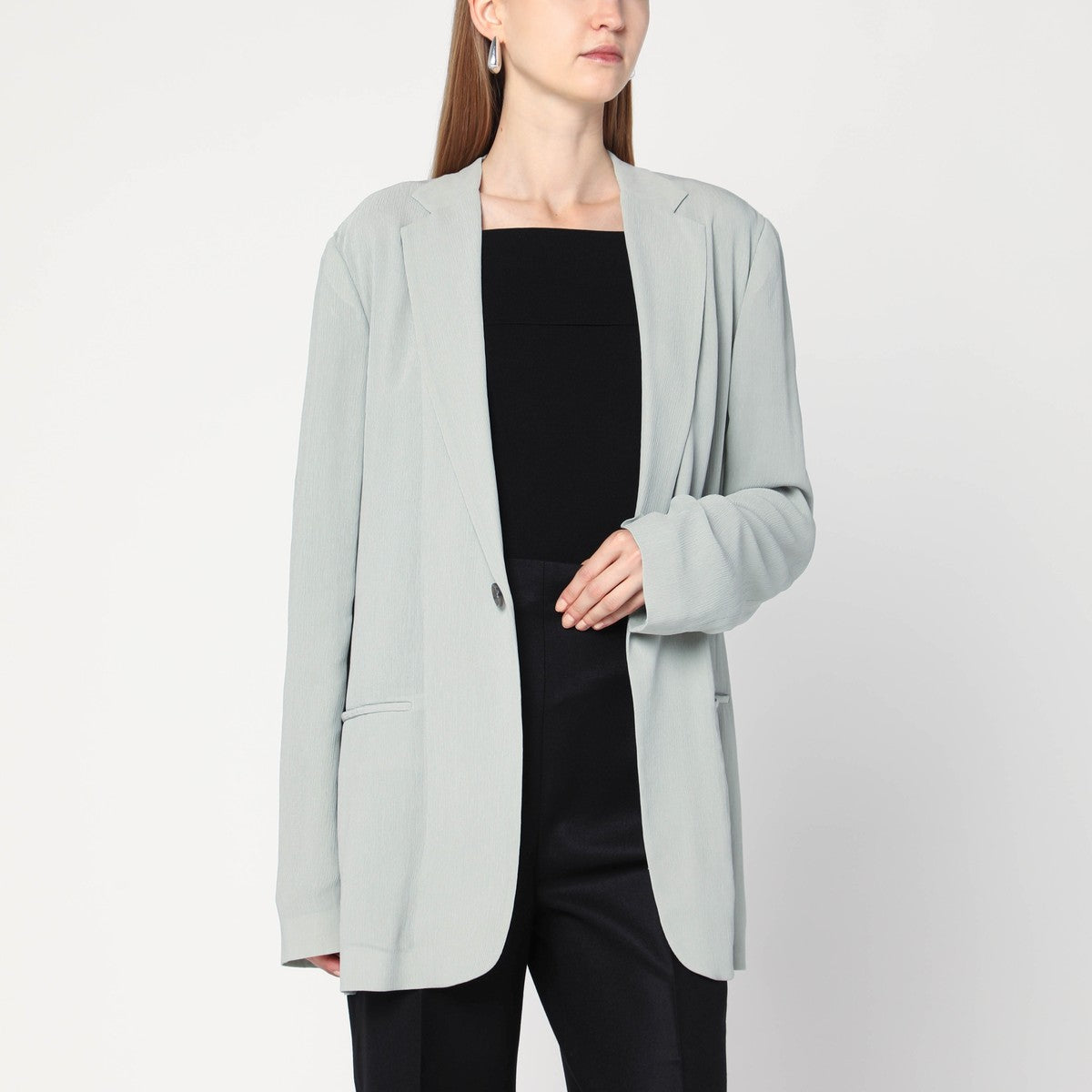 Alberta Ferretti Single-breasted Ice-colored jacket Alberta Ferretti 