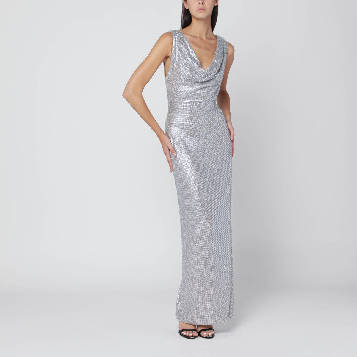 Giuseppe di Morabito Silver long dress with crystals Giuseppe Di Morabito 