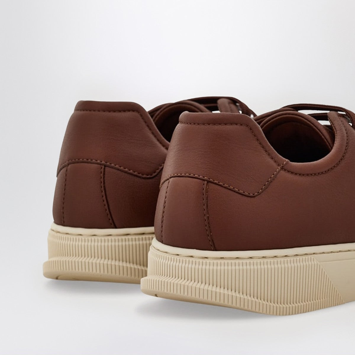 Ferragamo Brown leather sneakers Ferragamo 