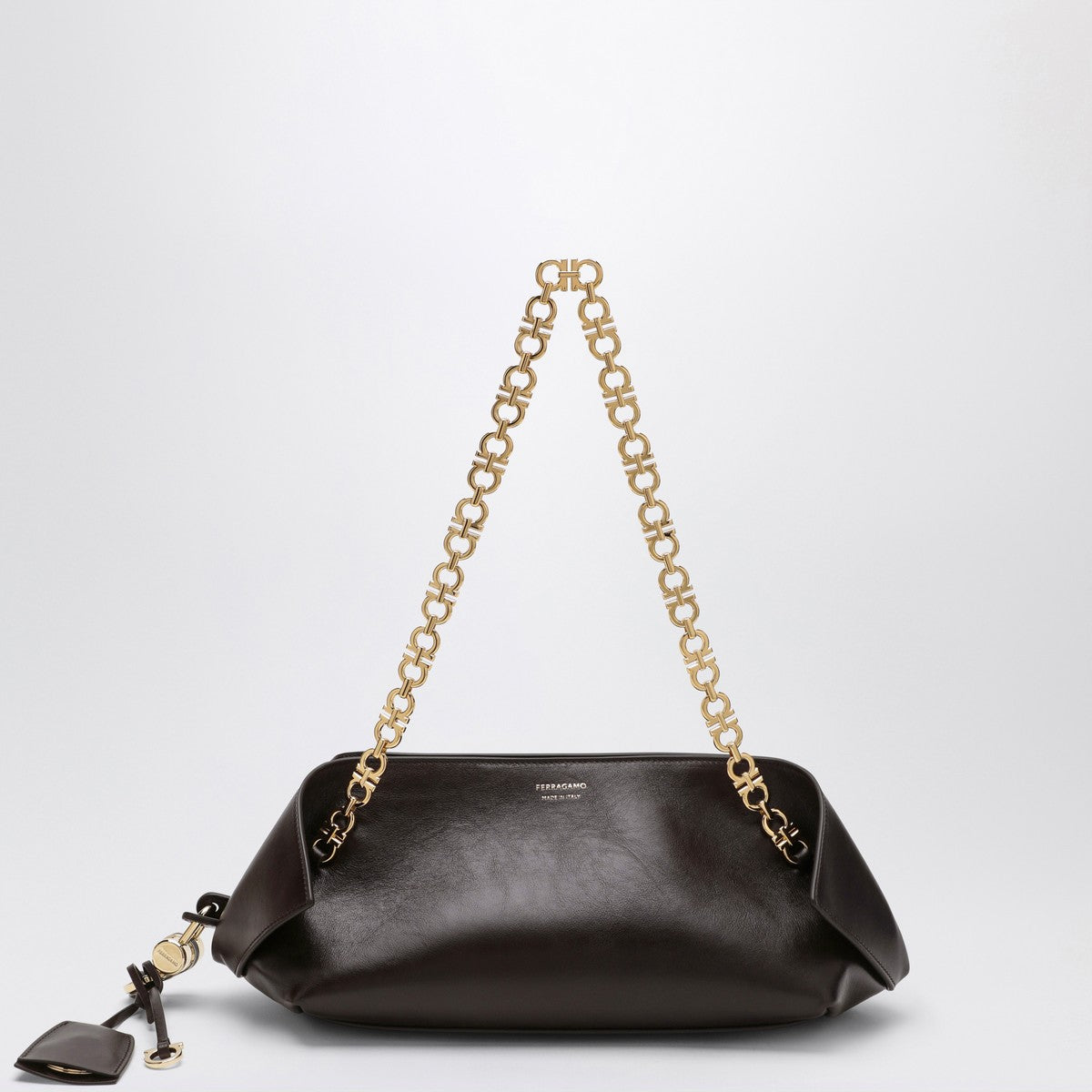 Ferragamo Shoulder bag S in dark brown leather Ferragamo 
