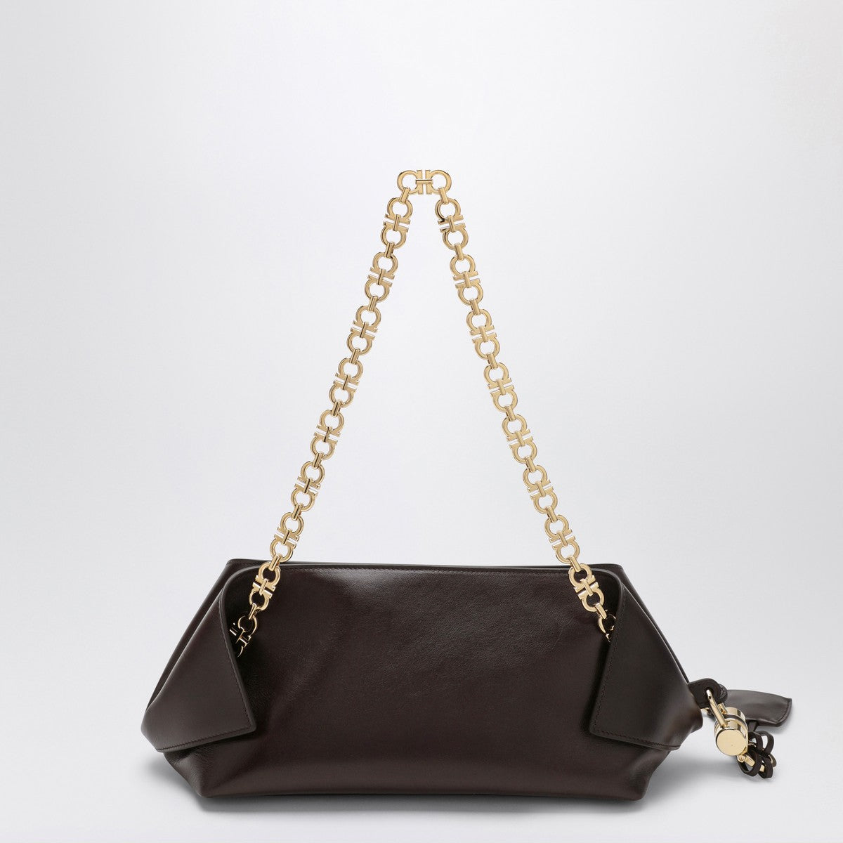 Ferragamo Shoulder bag S in dark brown leather Ferragamo 