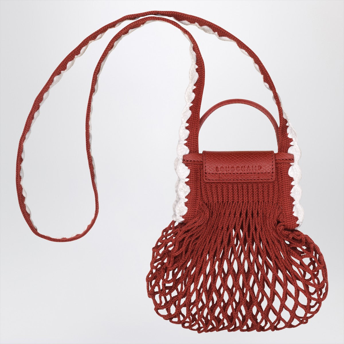 Longchamp XS La Pliage mesh bag in Terracotta colour Longchamp 
