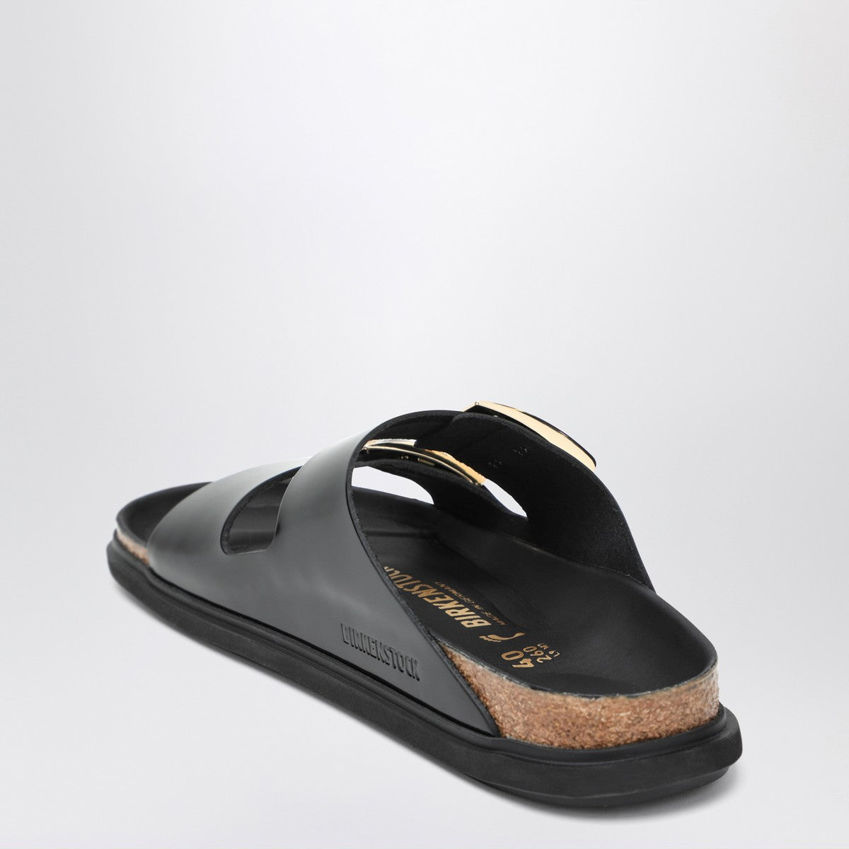 Birkenstock Slide Arizona Droplet Buckle in black patent leather Birkenstock 