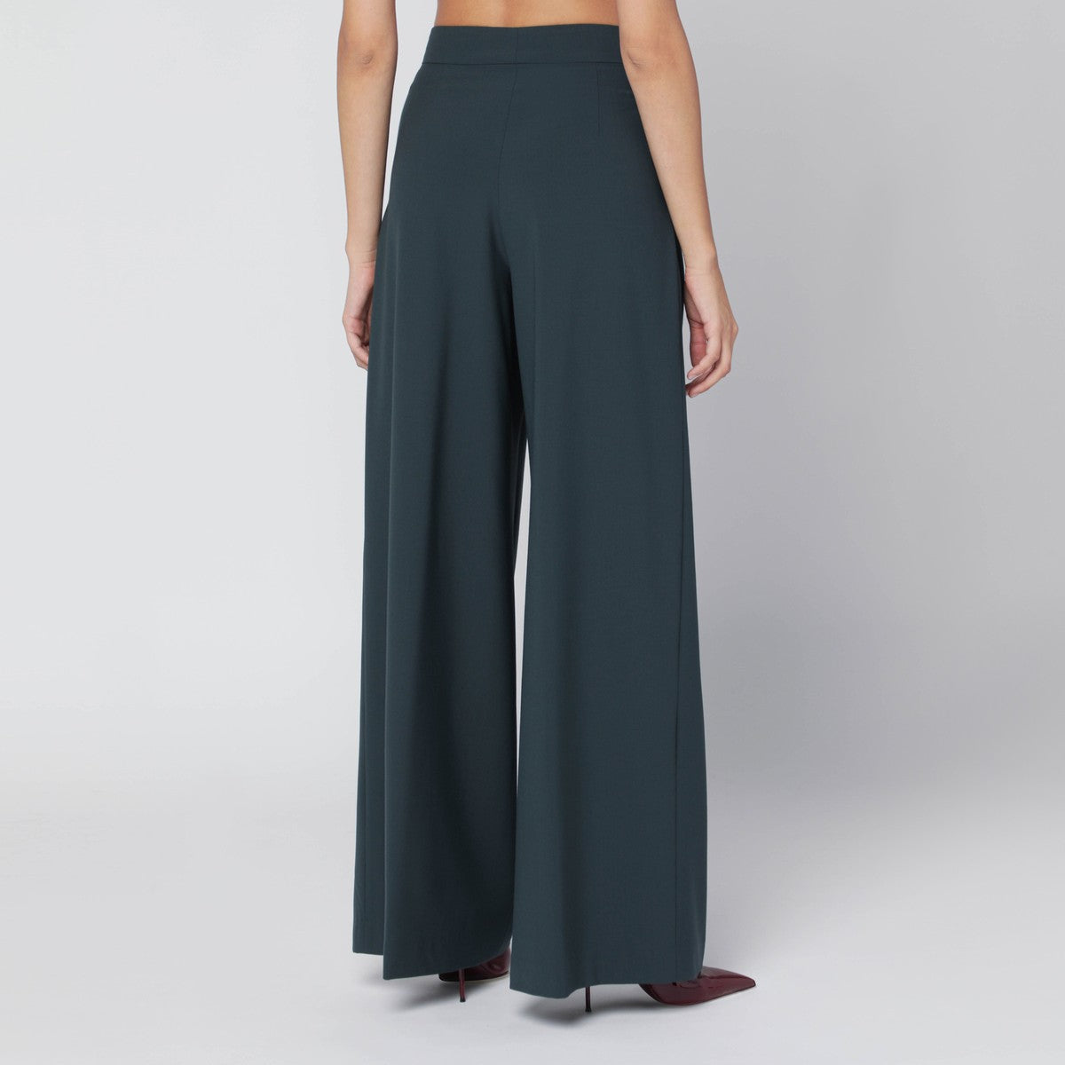 Dries Van Noten Straight pants with dark green pleats Dries Van Noten 