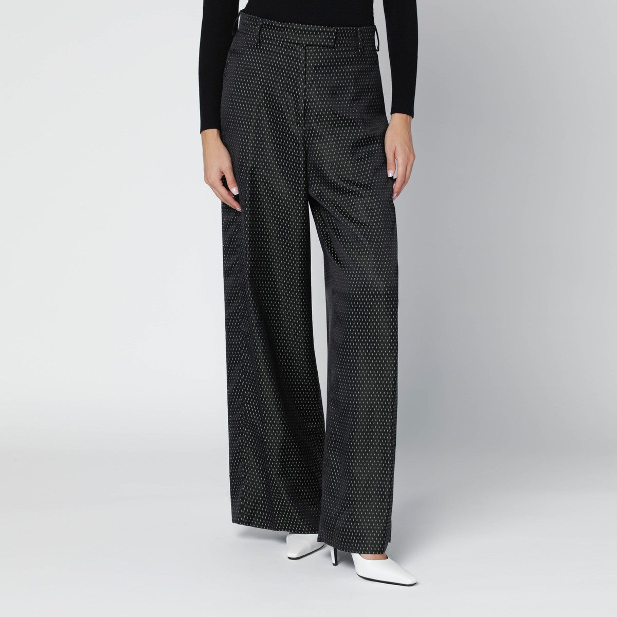 Dries Van Noten Black jacquard trousers Dries Van Noten 