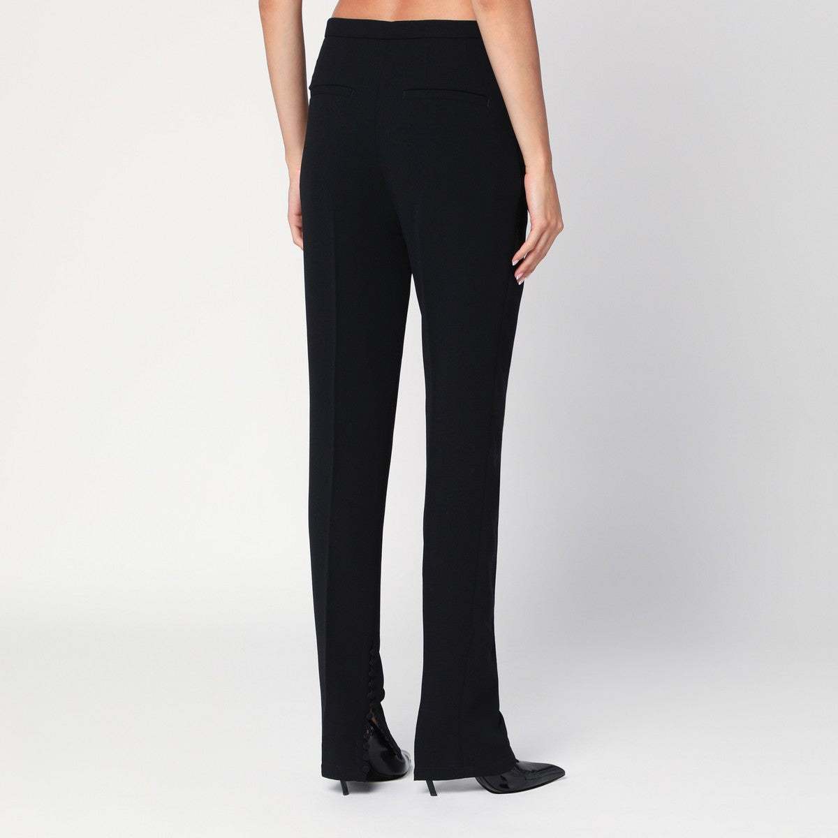 Dries Van Noten Black trousers with slits and buttons Dries Van Noten 