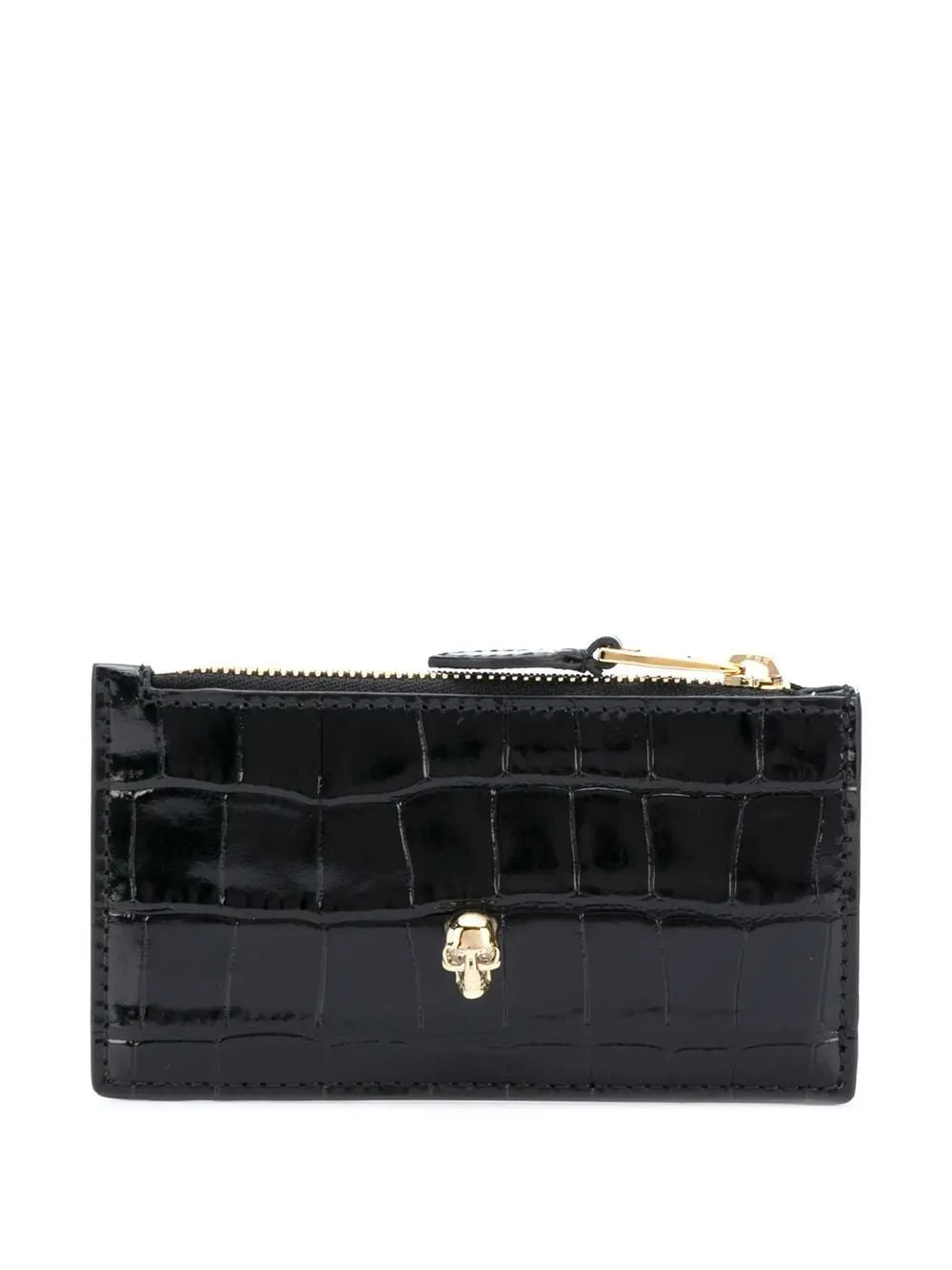 Alexander McQueen Skull zipped leather card case Alexander McQueen