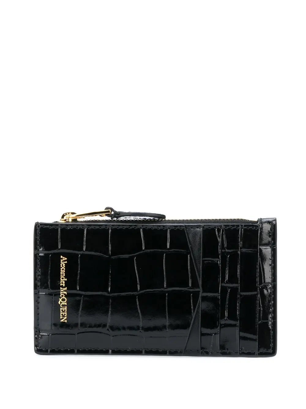 Alexander McQueen Skull zipped leather card case Alexander McQueen