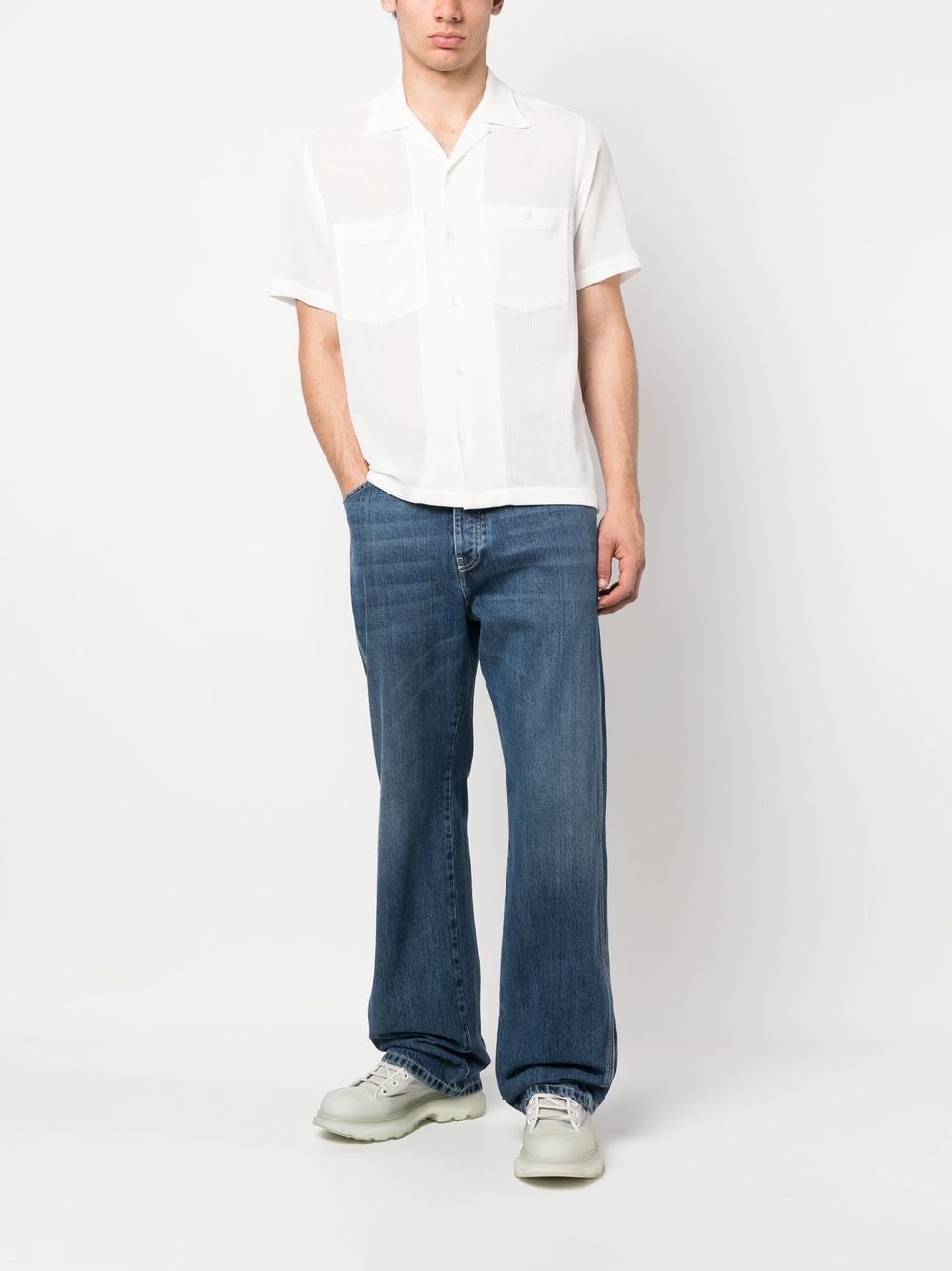 Alexander Mcqueen wide-leg panelled jeans Alexander Mcqueen