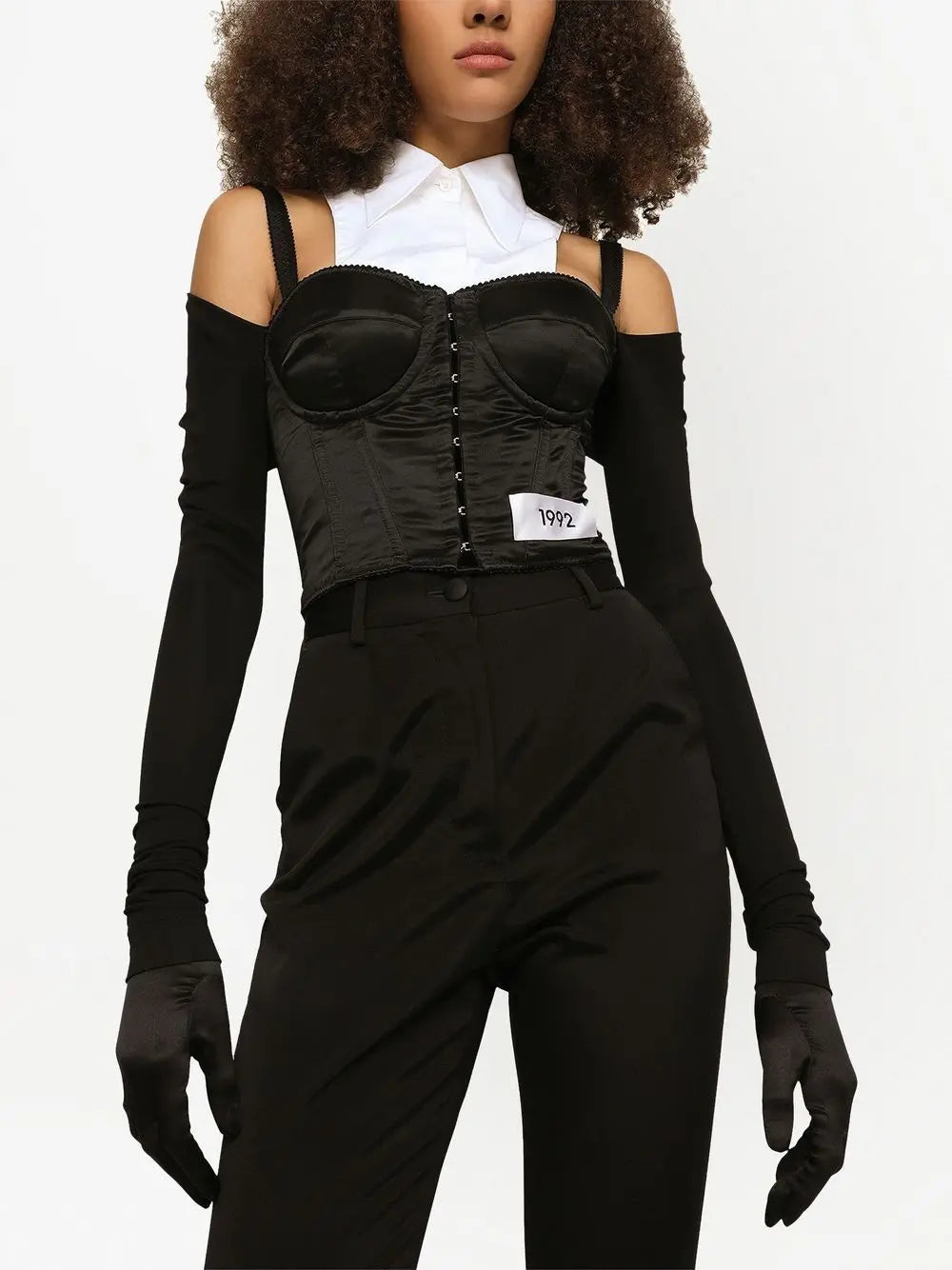 Dolce & Gabbana layered-shirt corset top Dolce & Gabbana