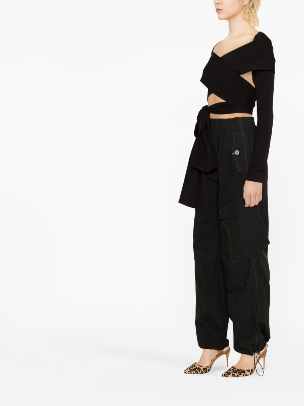 Dolce & Gabbana cut-out Wrap Top Dolce & Gabbana 