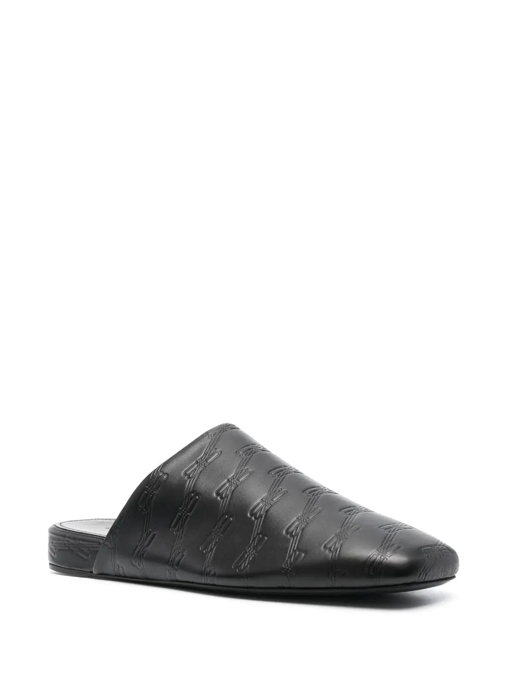 Balenciaga debossed-logo leather mules Balenciaga