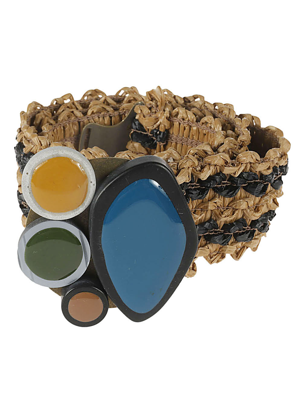 Exquisite J Striped raffia belt Exquisite J 