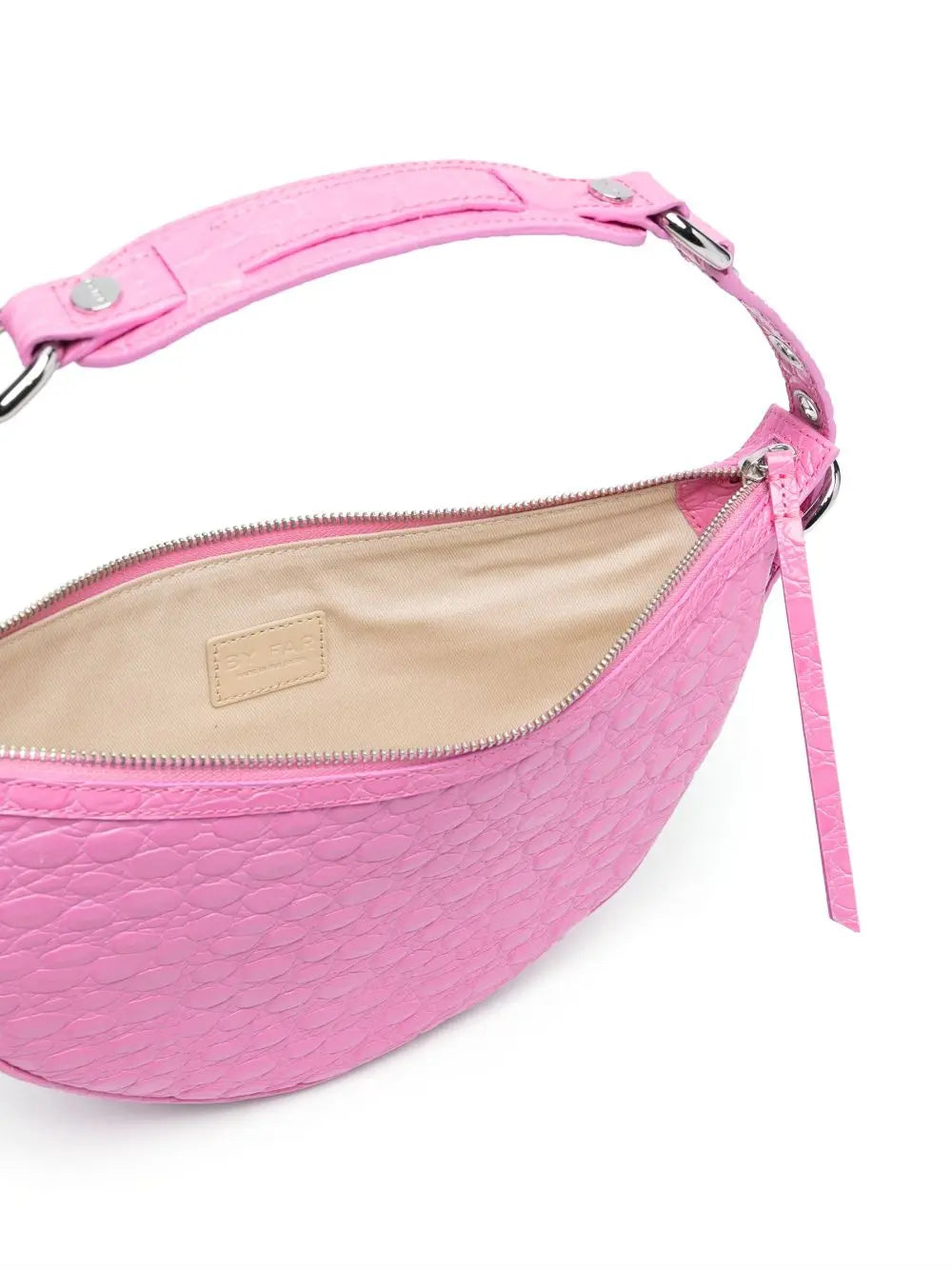 By Far Gib embossed crocodile-effect shoulder bag By Far
