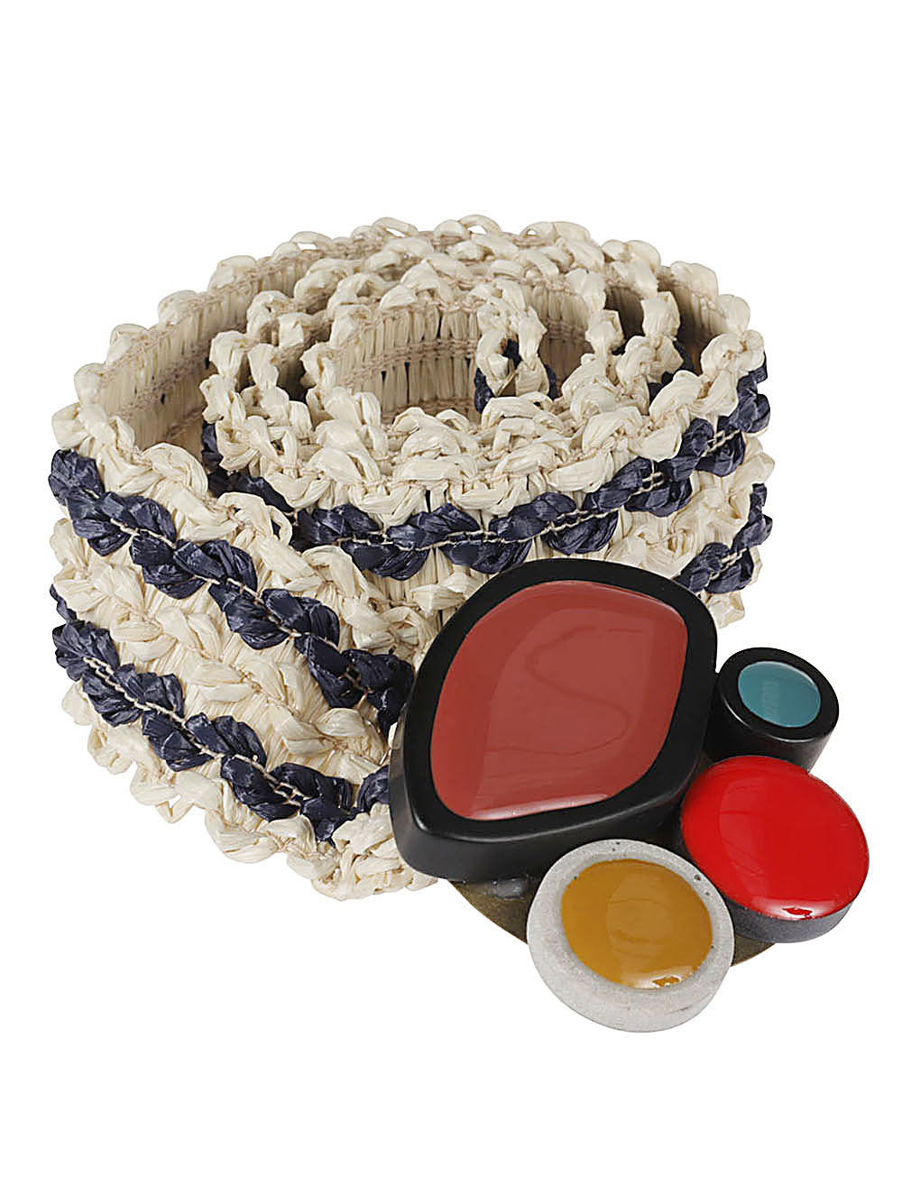 Exquisite J Striped raffia belt Exquisite J 