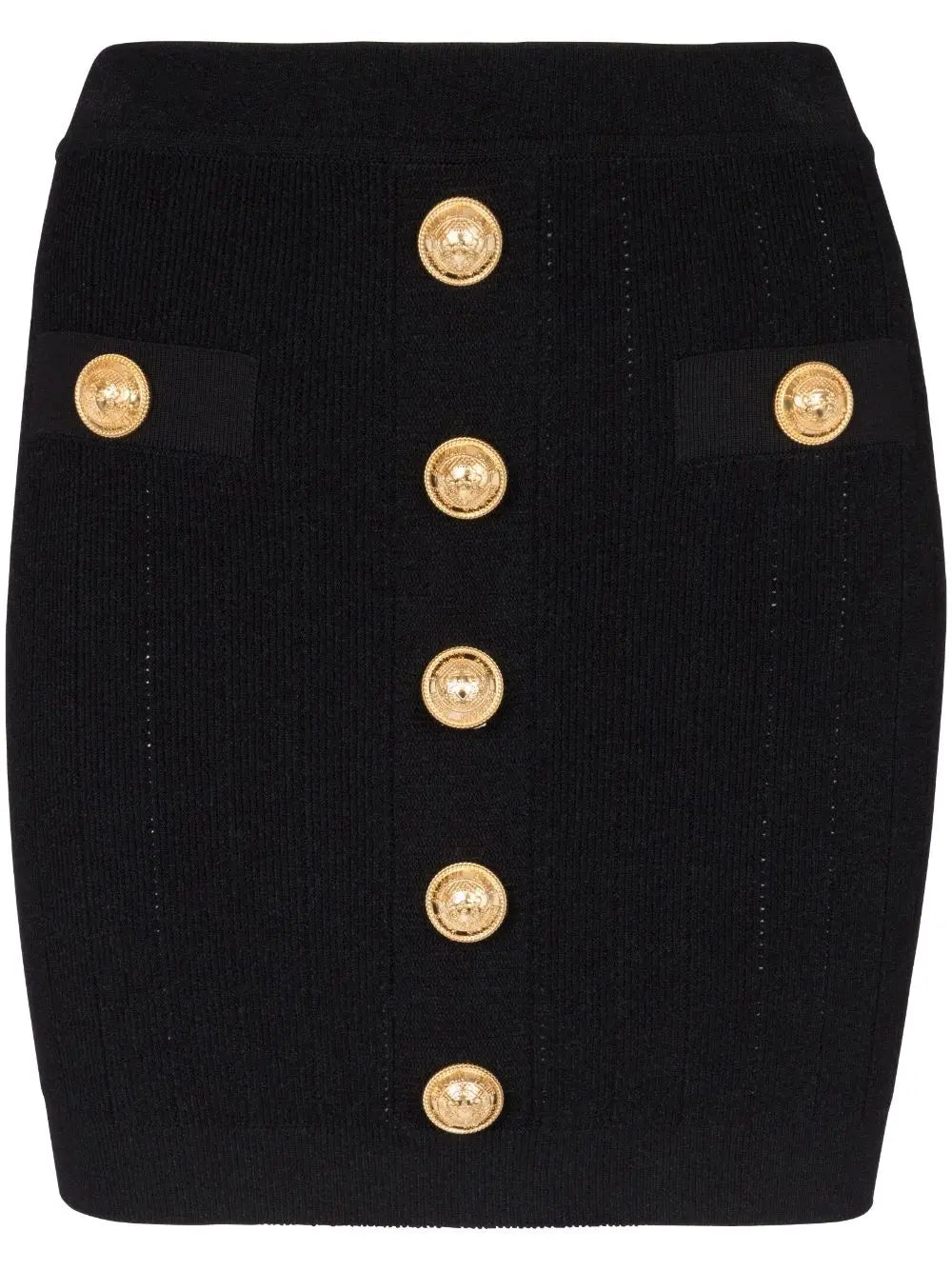 Balmain Button-detail knitted miniskirt Balmain