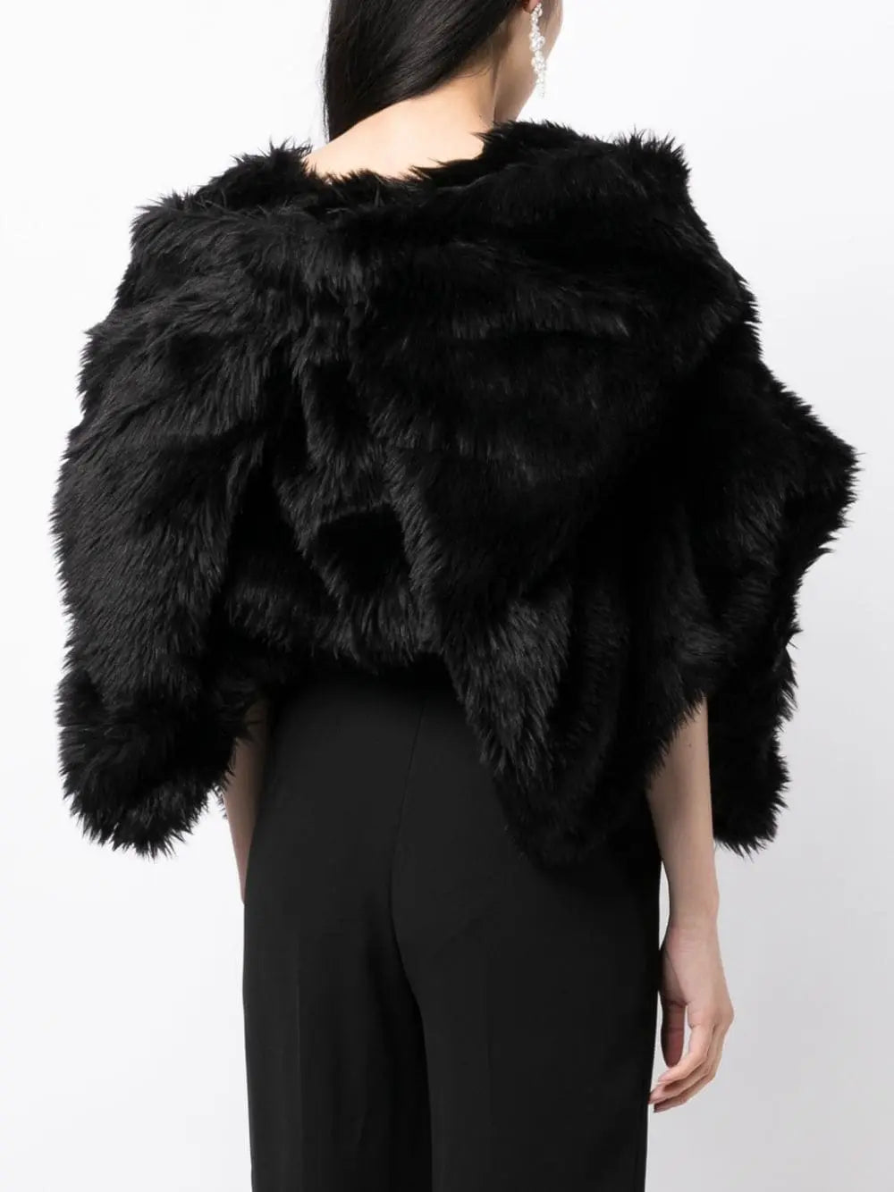 Comme Des Garcons Fur-design cropped blouse Comme Des Garcons 