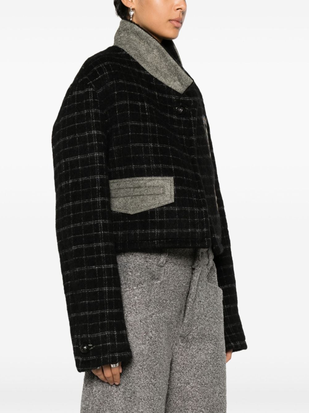 Etro Checked crop jacket Etro 