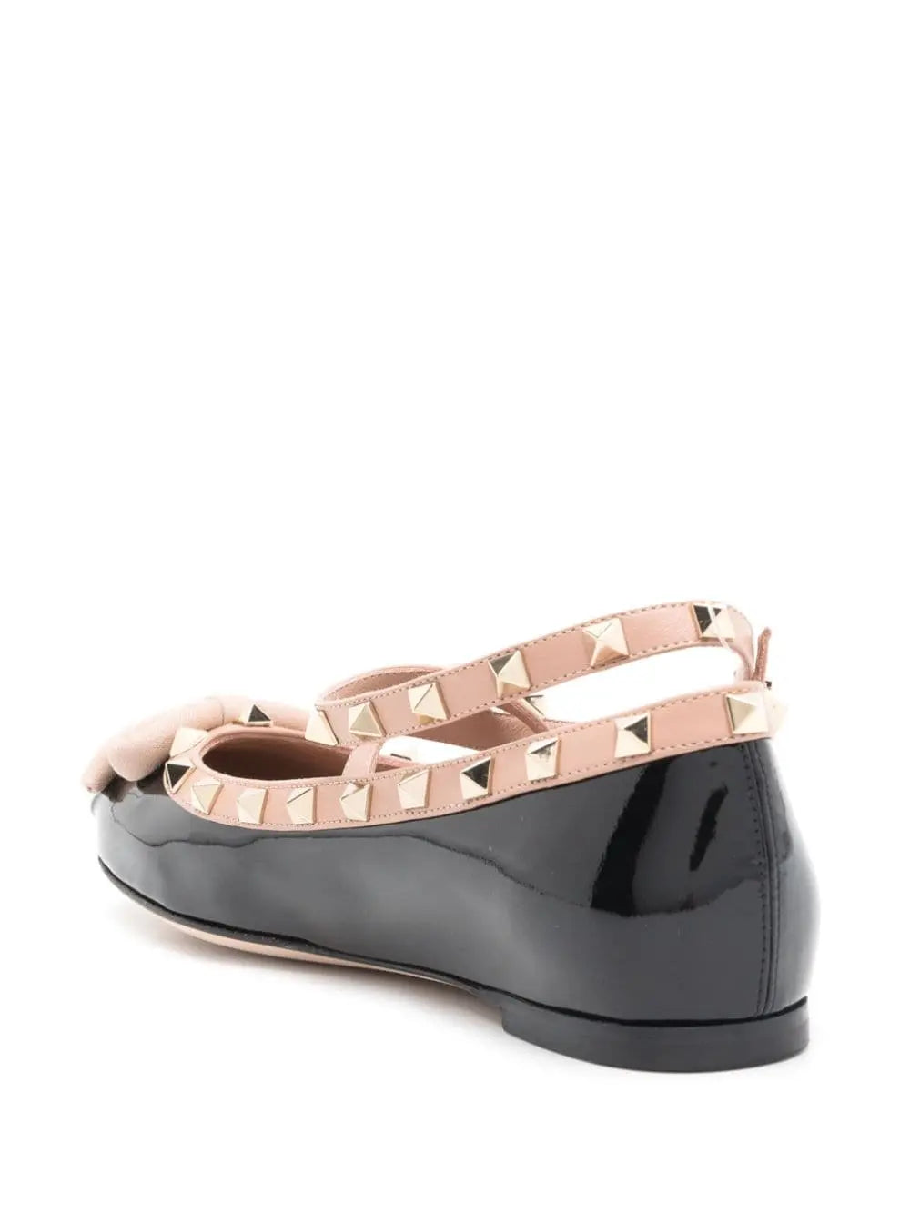 Valentino Garavani Rockstud bow-detailing ballerina shoes Valentino Garavani