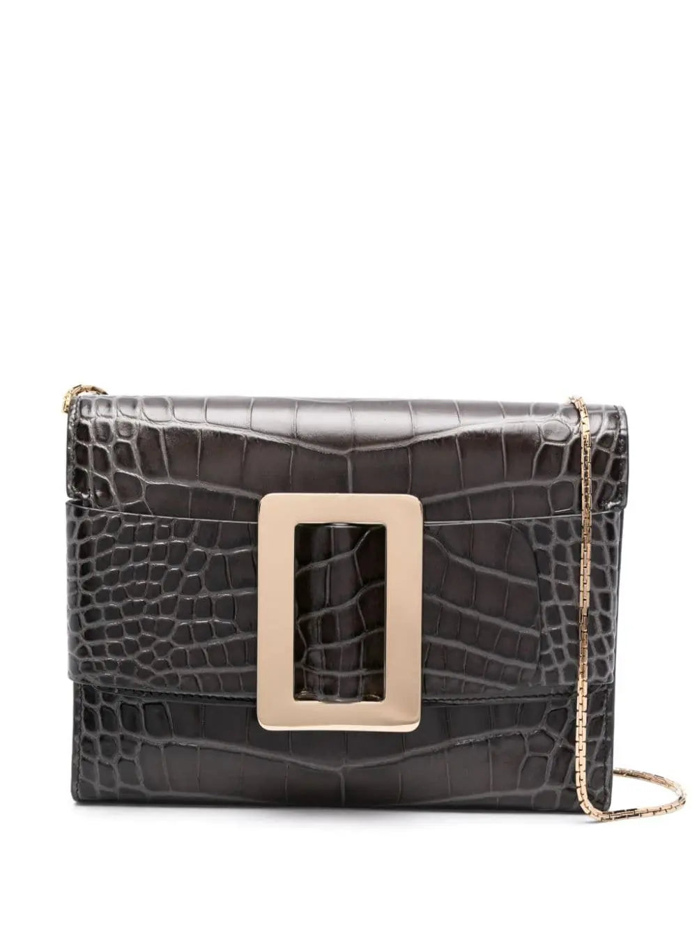 Boyy Buckle travel case croco embossed leather clutch bag Boyy