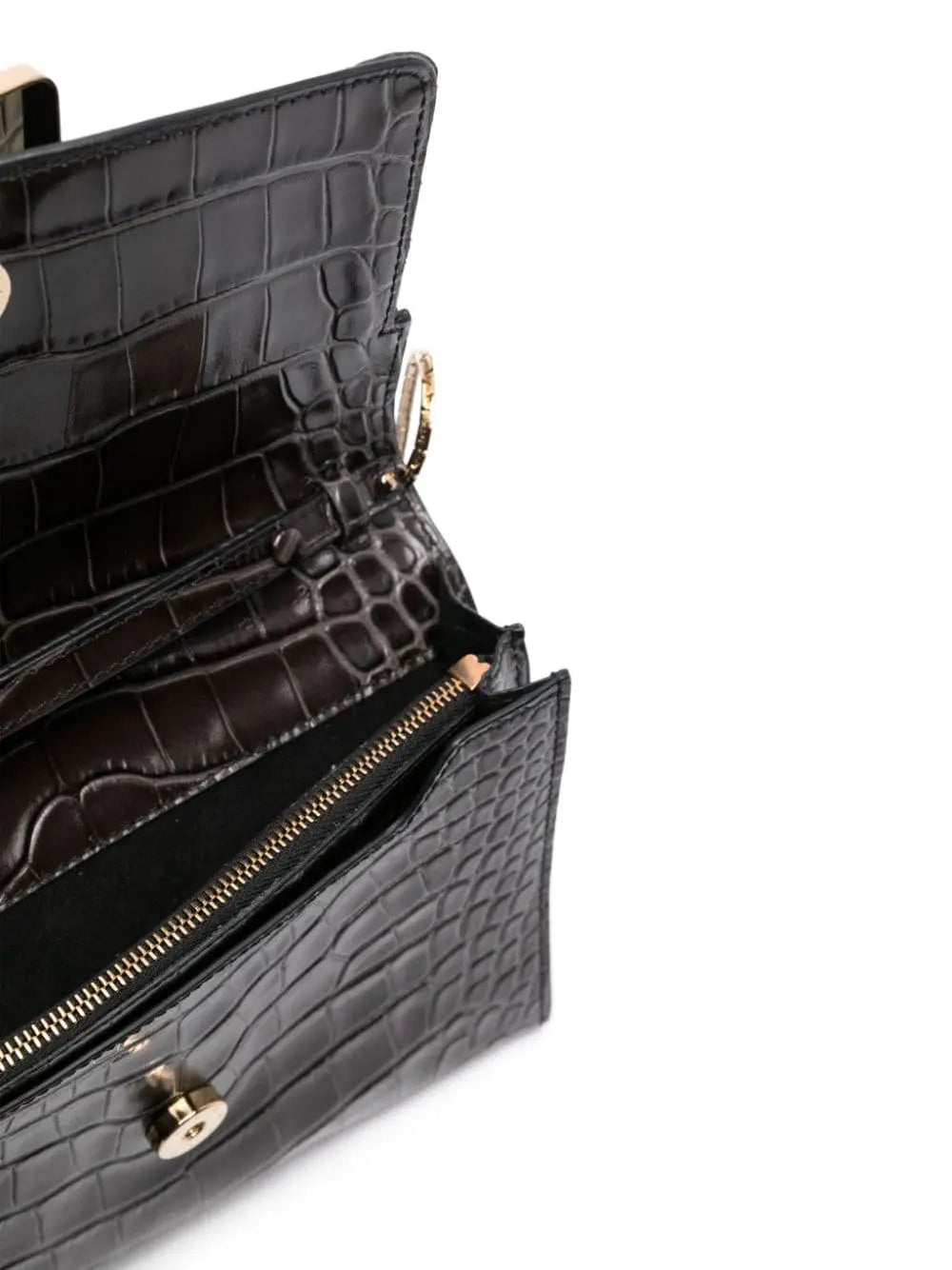 Boyy Buckle travel case croco embossed leather clutch bag Boyy
