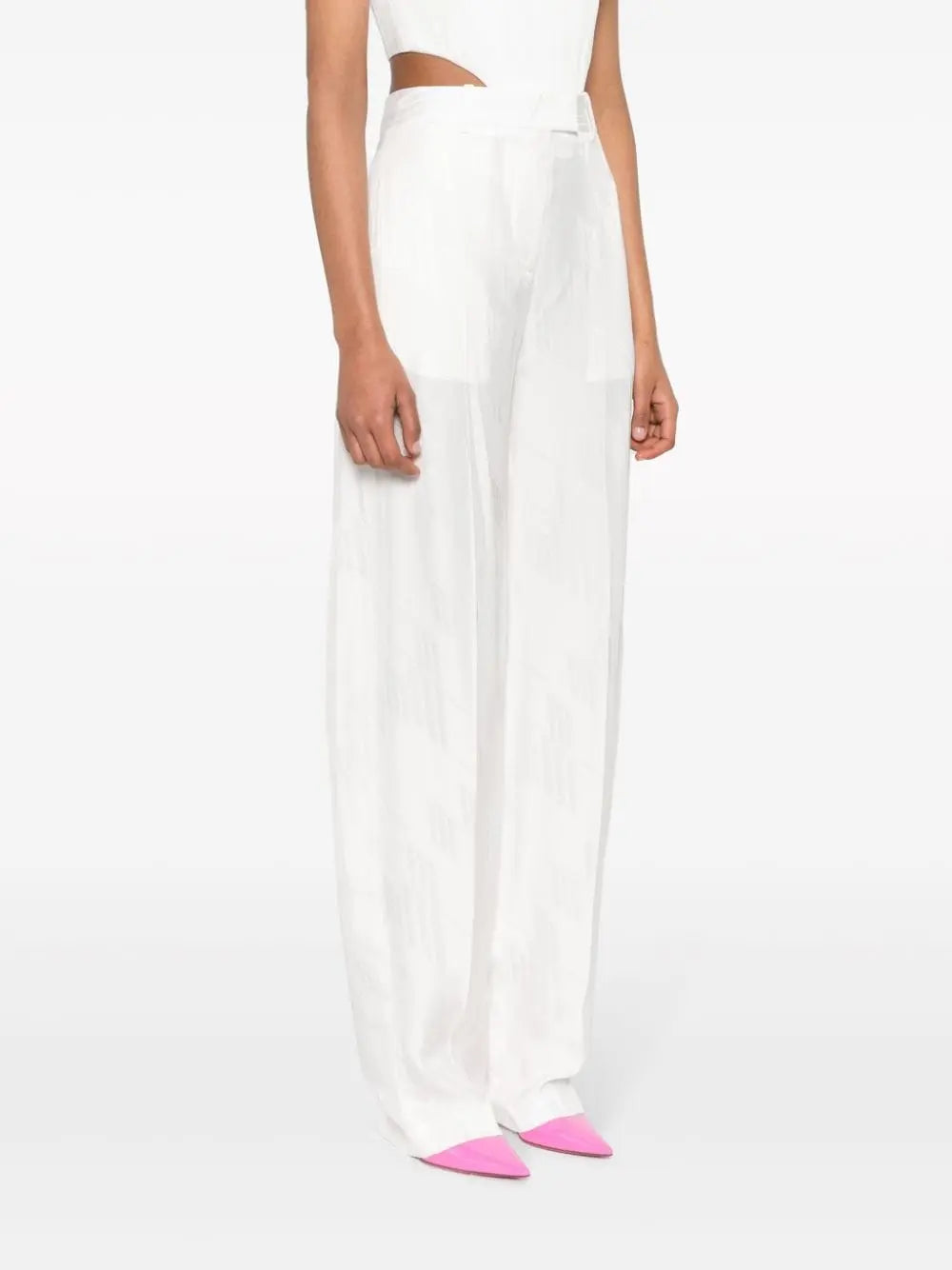 The Attico Trousers White The Attico