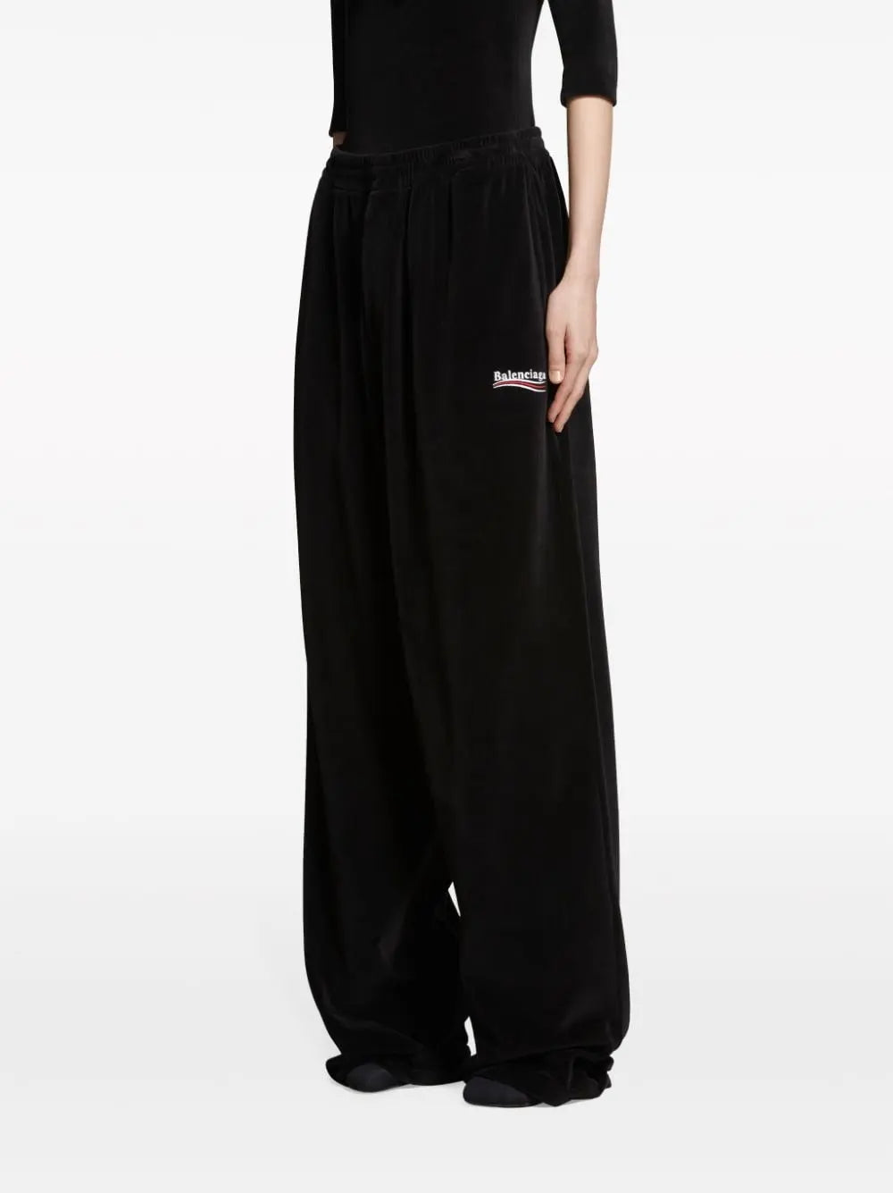 Balenciaga logo embroidered track pants Balenciaga