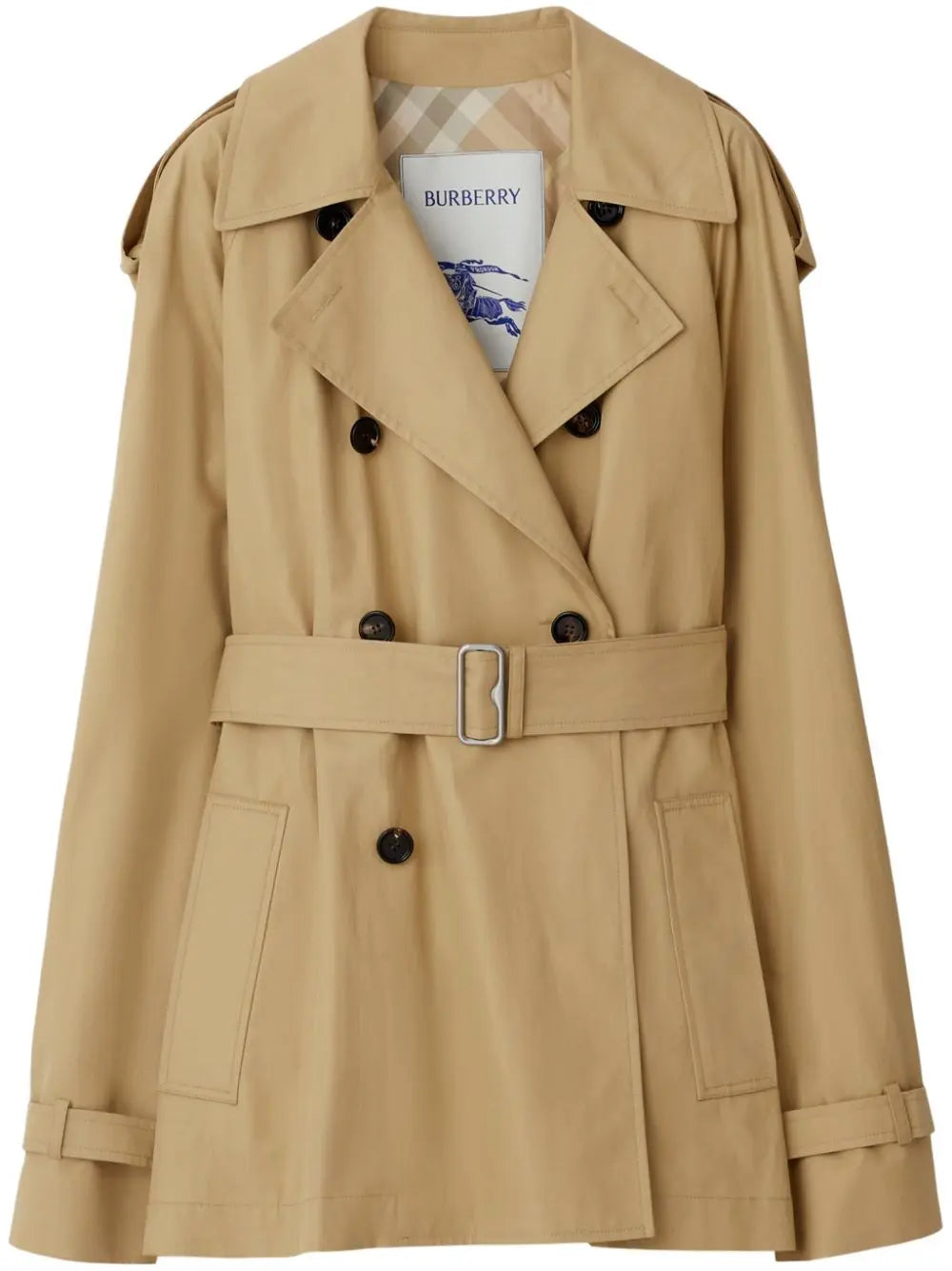 Burberry Belted Cotton Trench Coat Burberry