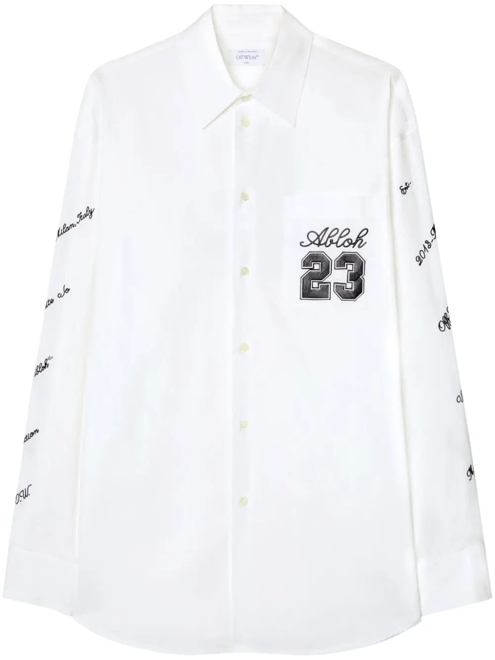 Off White Shirt with embroidery Off White