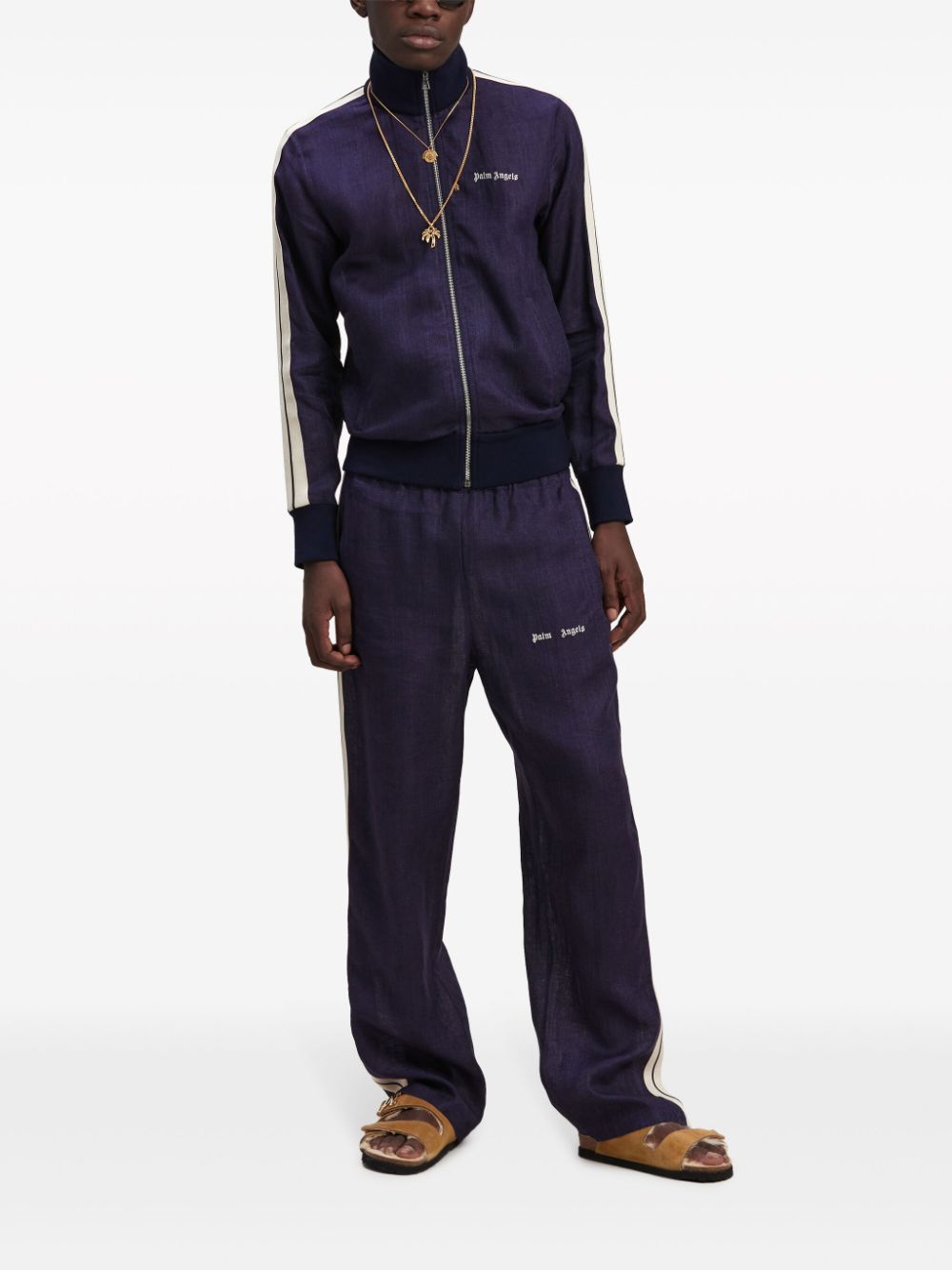Palm Angels Sweaters Blue Palm Angels