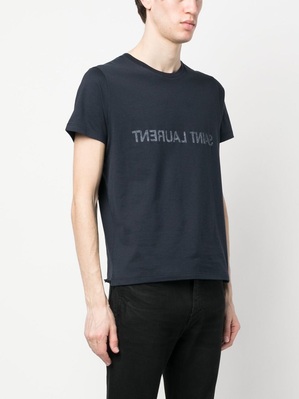 Saint Laurent Reverse logo-print cotton T-shirt Saint Laurent