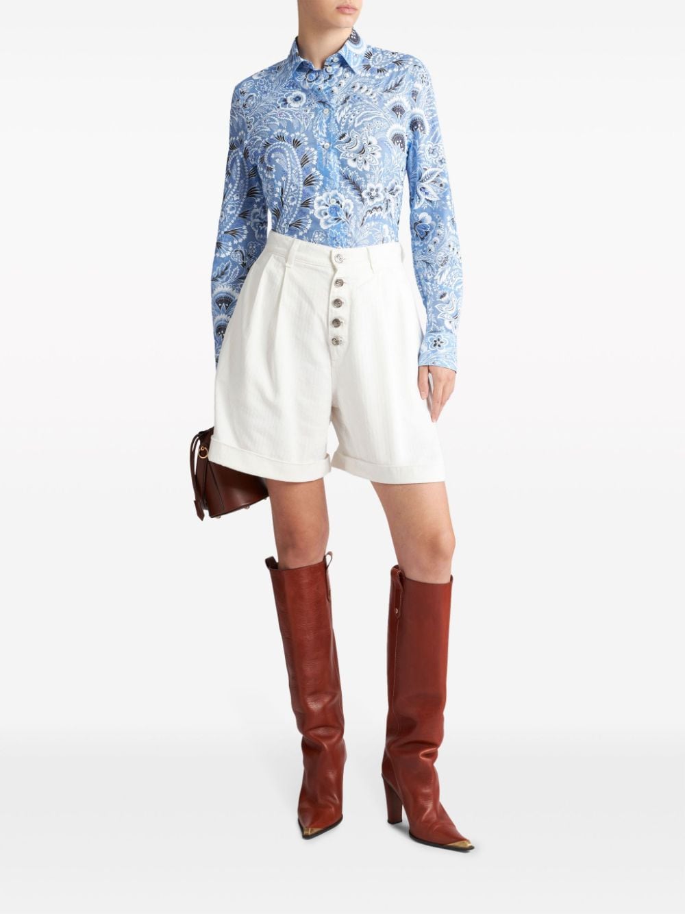 Etro Shirts Clear Blue Etro