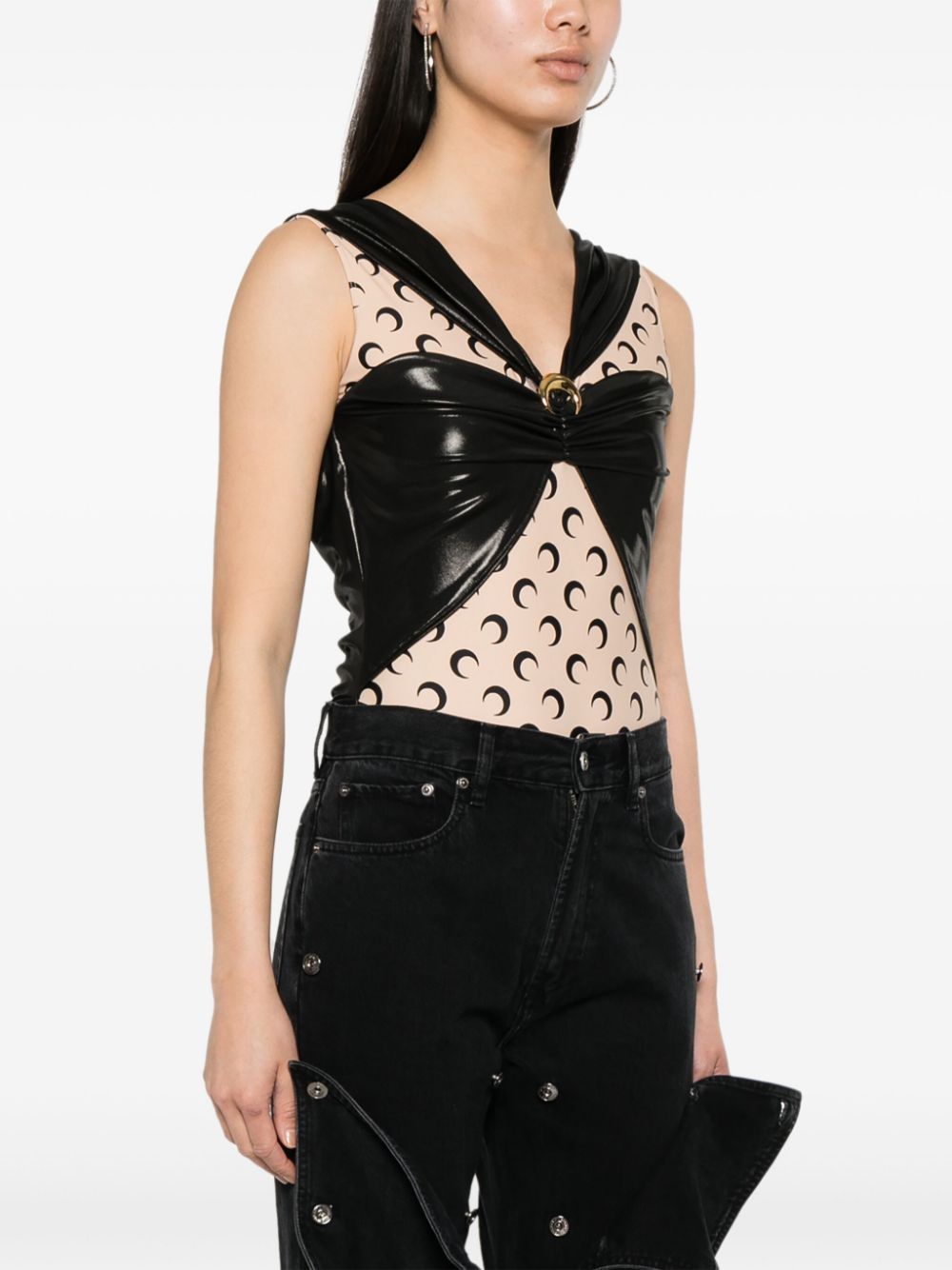 MARINE SERRE Top Black Marine Serre