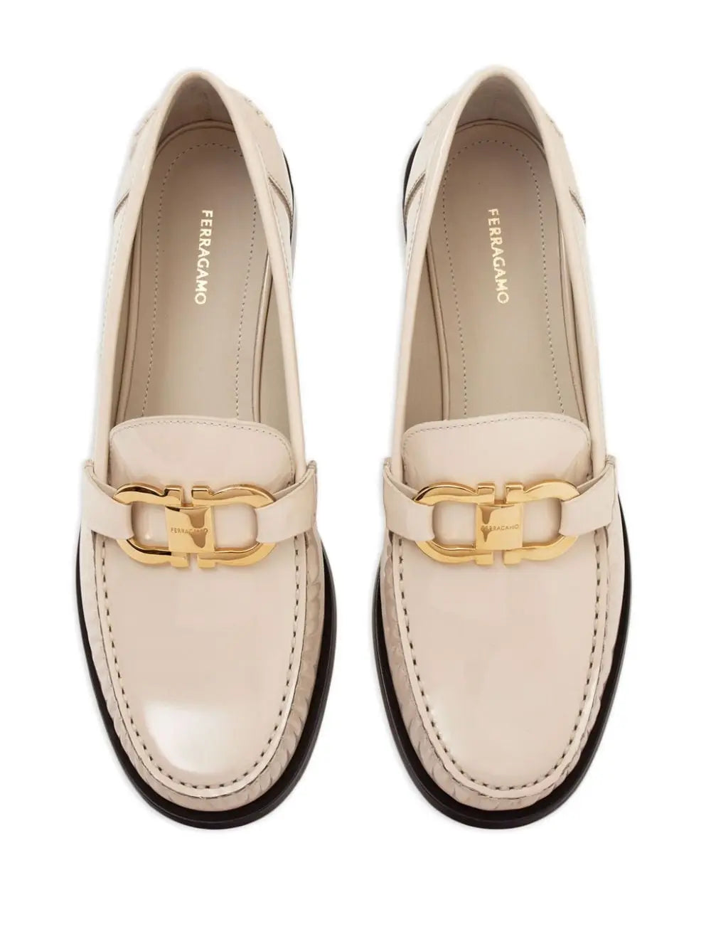 Ferragamo Gancini leather loafers Ferragamo