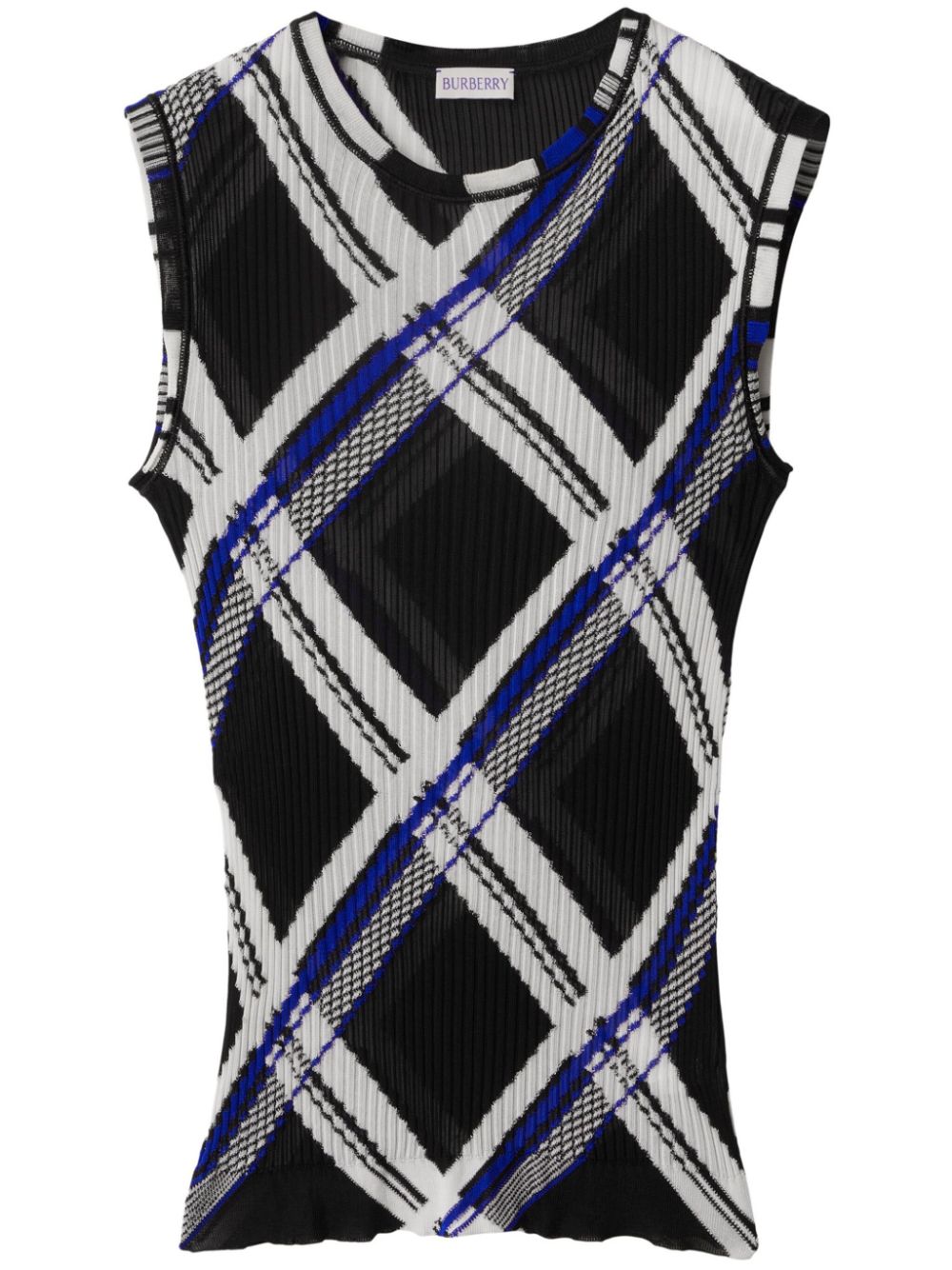 Burberry checked silk top Burberry