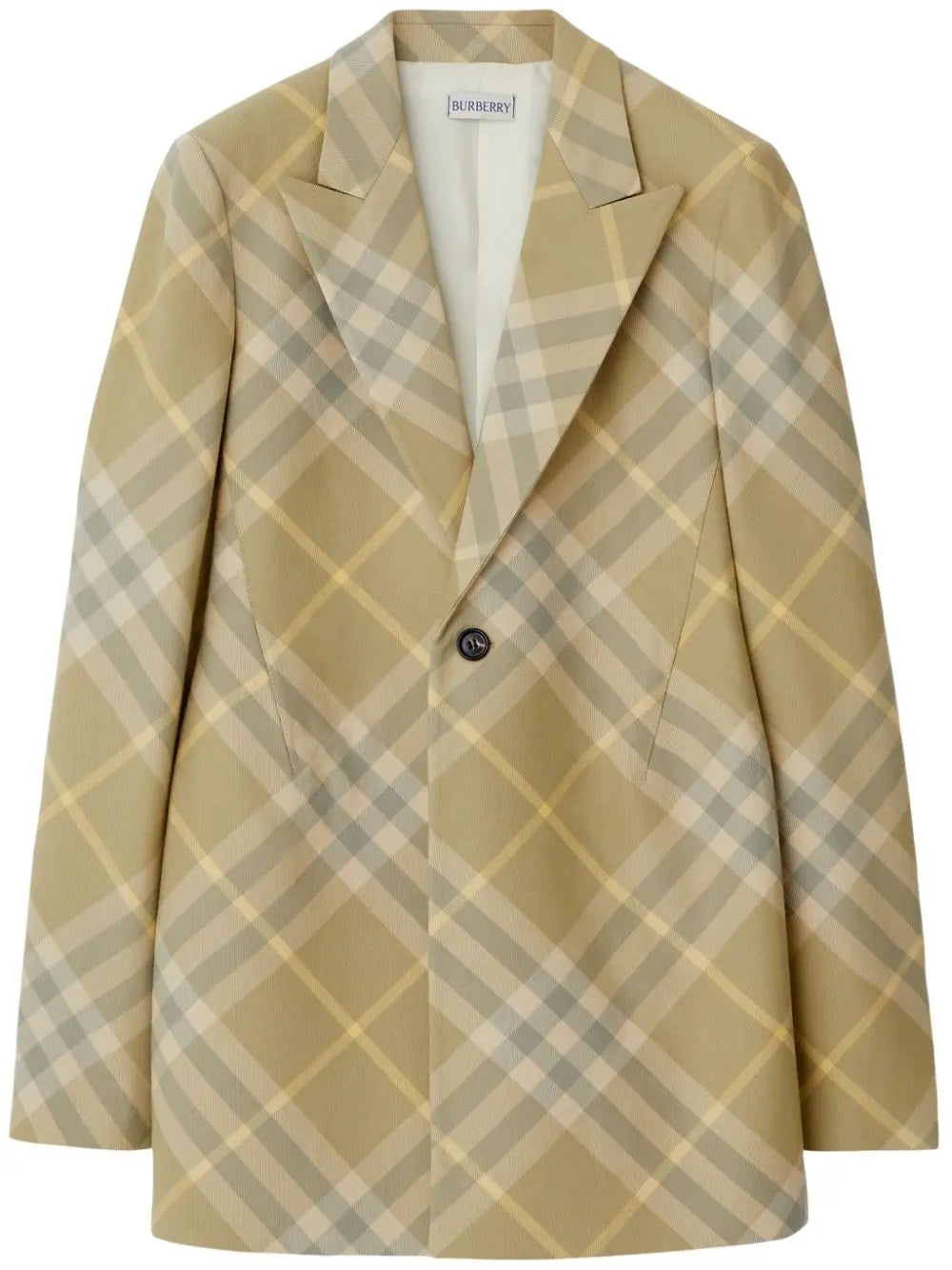 Burberry checked tailored single-breasted blazer Burberry