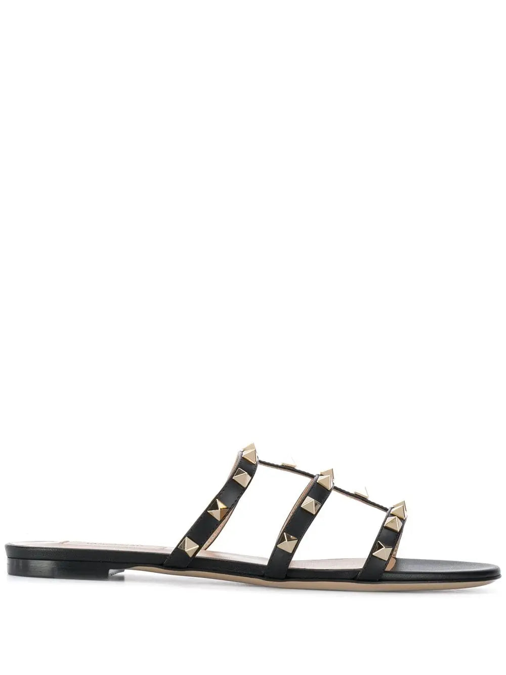 Valentino Garavani Rockstud Low Slide Sandal in Calfskin Valentino Garavani