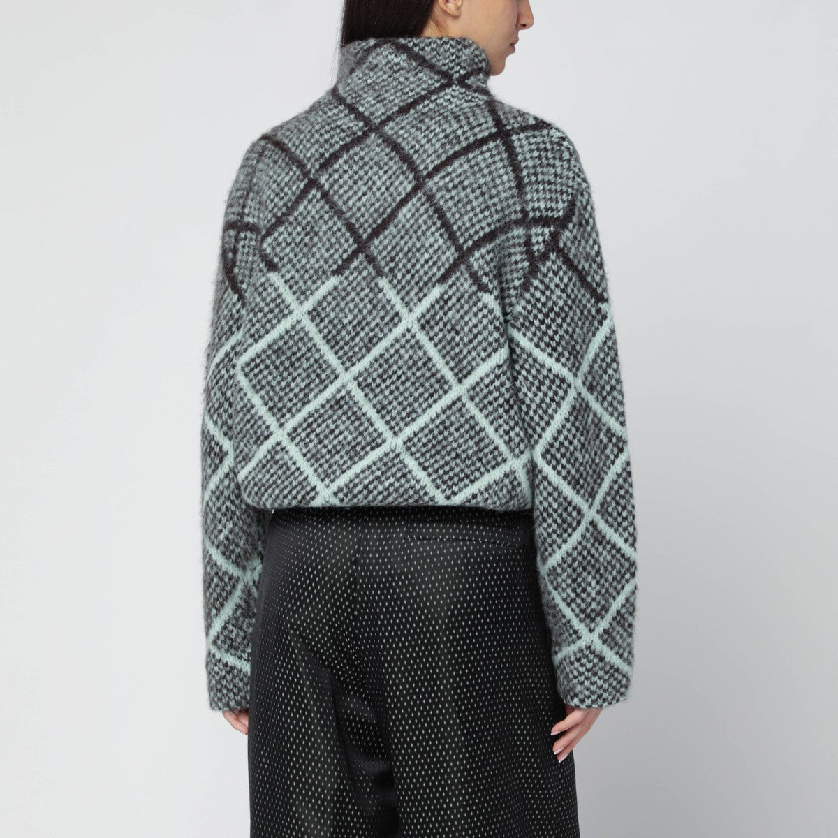 Dries Van Noten Checked alpaca-blend sweater Dries Van Noten 
