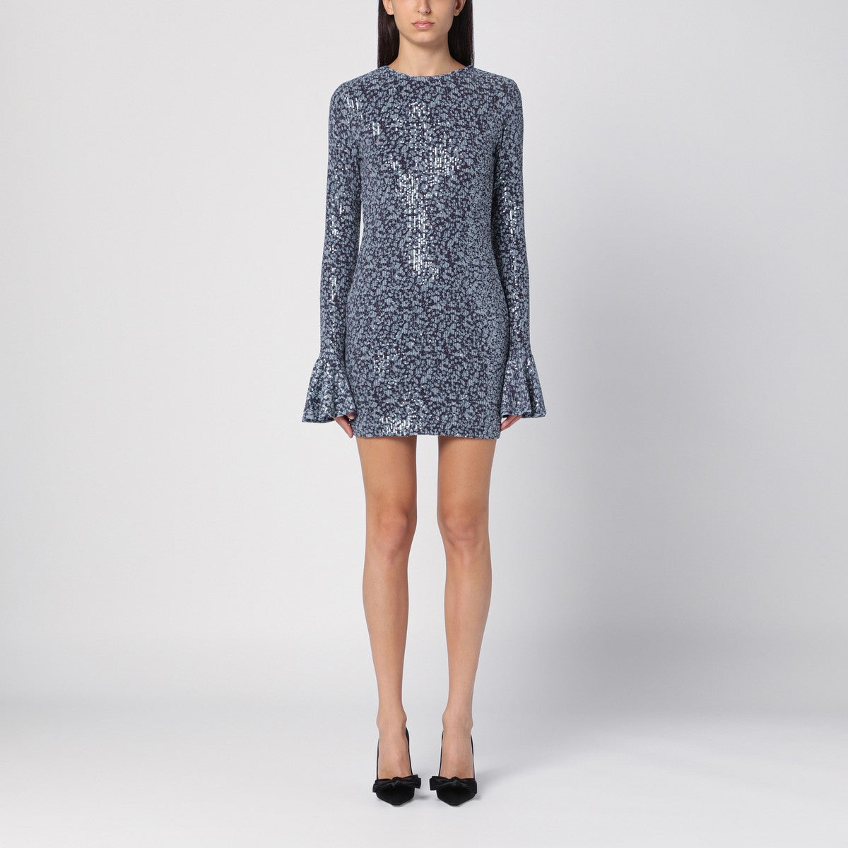 ROTATE Birger Christensen Sequined mini dress with purple print ROTATE Birger Christensen 